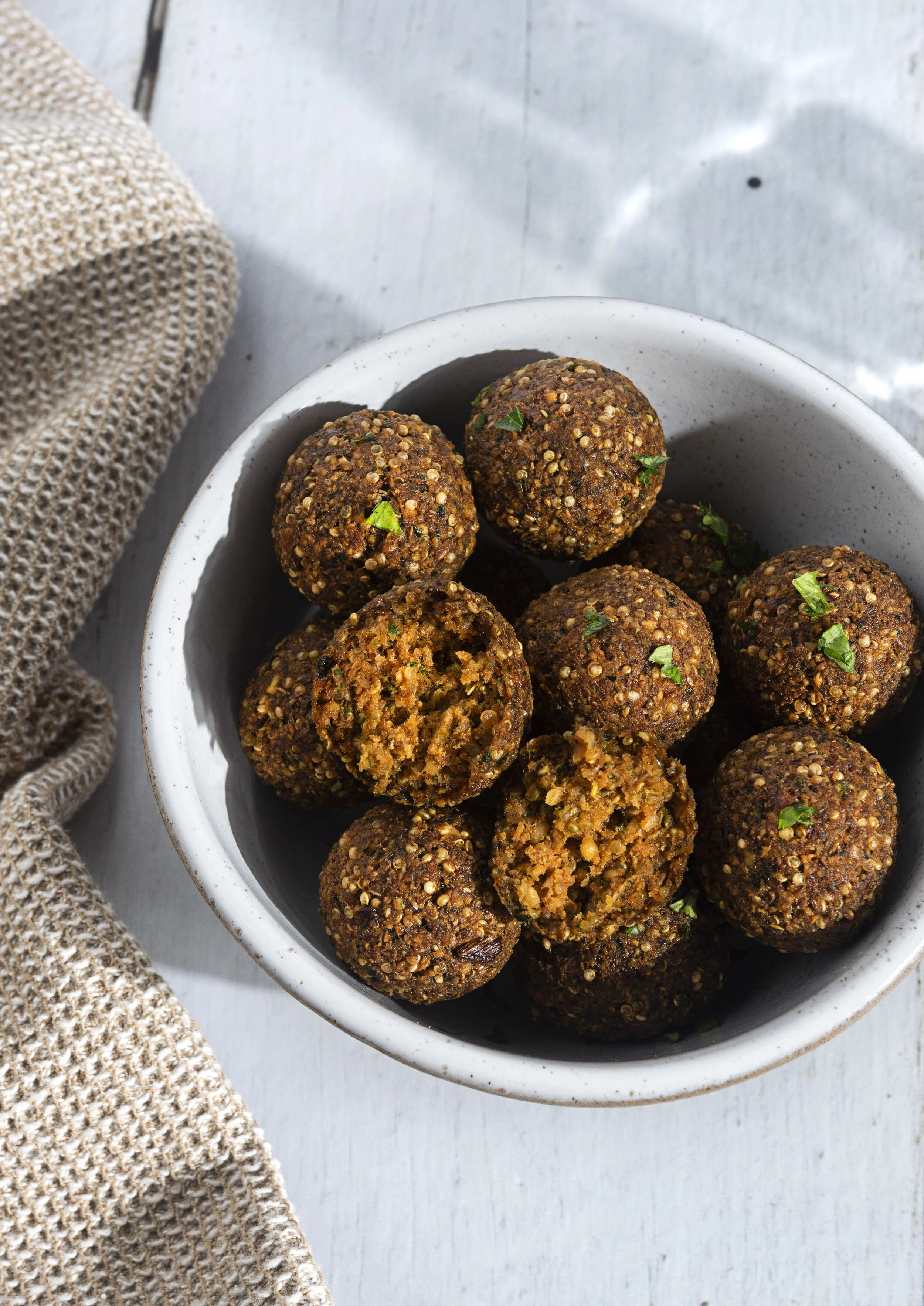Falafel de quinua y garbanzo