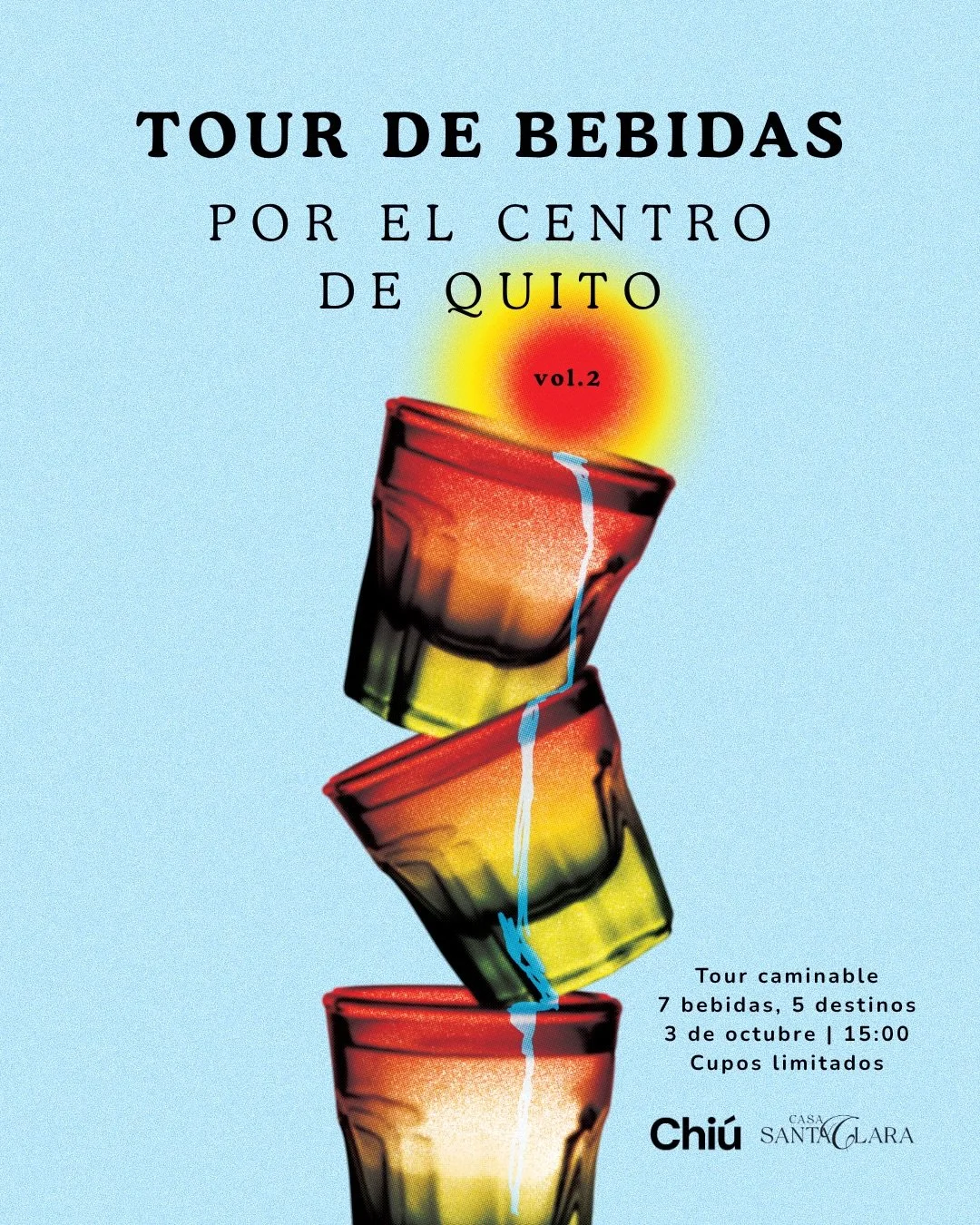 &iexcl;El tour de bebidas de Chi&uacute; vuelve con su segunda edici&oacute;n! 🫗

Recorreremos cinco rincones del Centro de Quito a pie para degustar y aprender sobre algunas de sus bebidas m&aacute;s representativas, desde chocolate y rosero quite&