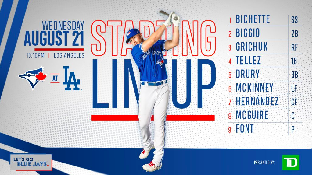 Blue Jays lineup.