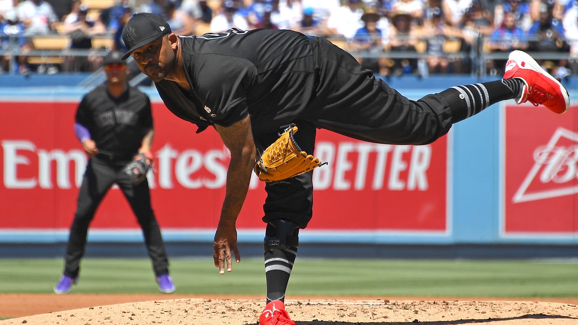 CC “Dub” Sabathia showing off the kicks for Players Weekend.