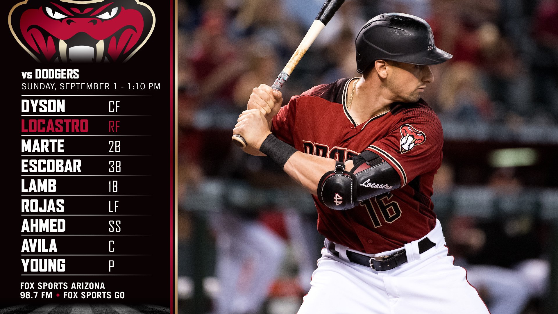 Diamondbacks lineup.