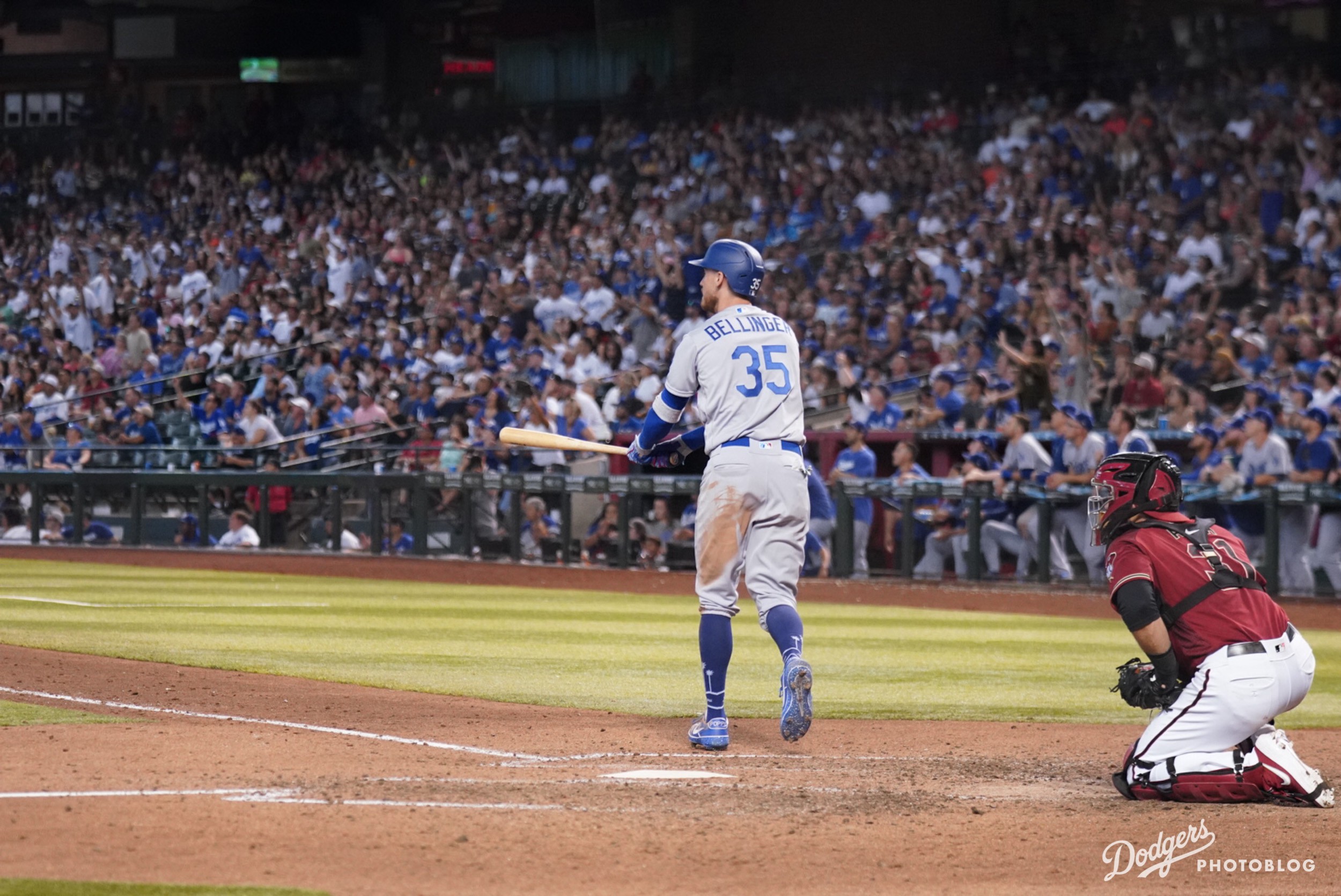 Cody Bellinger knows he got all of that one. Hans Rodriguez/MLB.com