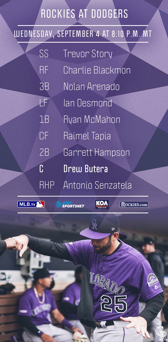 Rockies lineup.