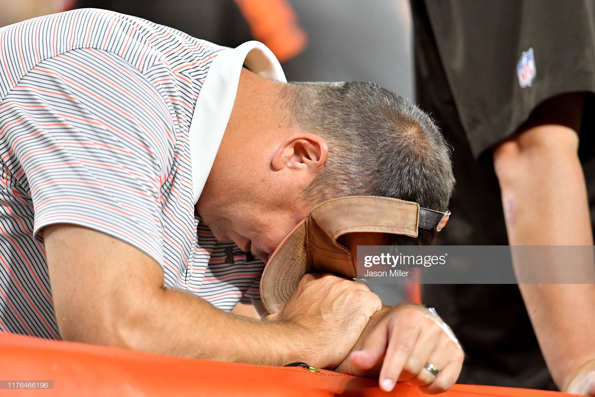 Fan contemplating if the Browns fortunes will ever change.
