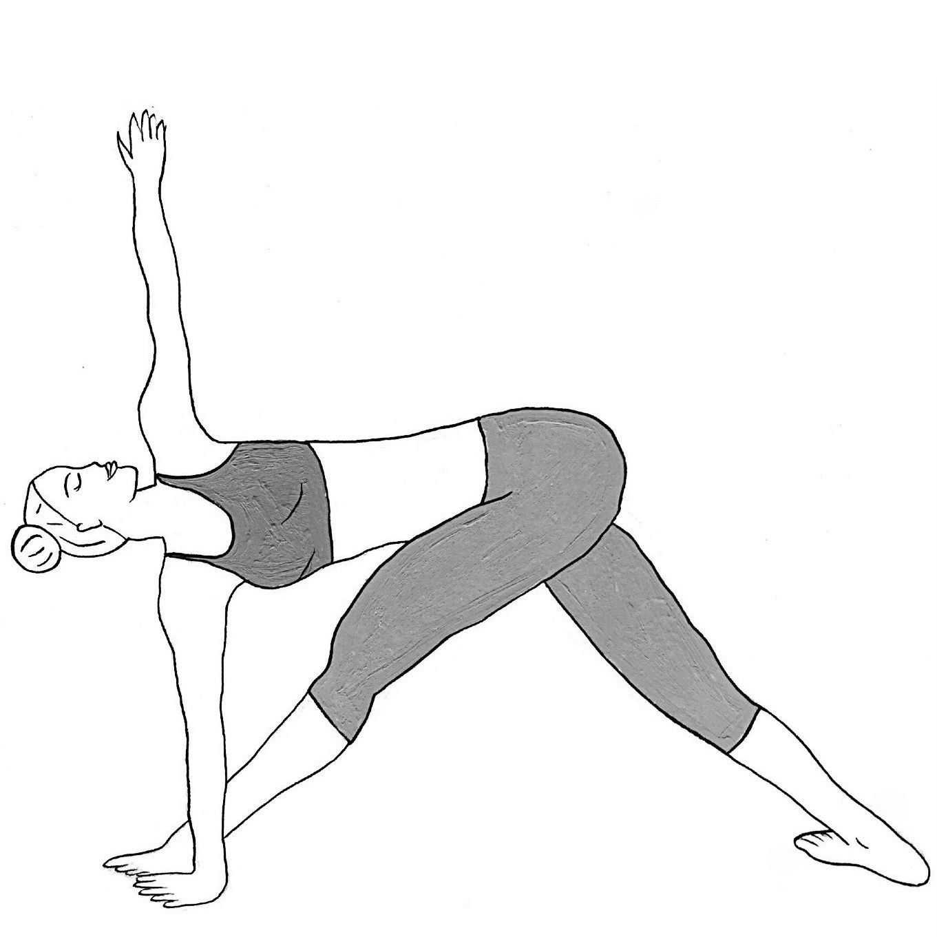 Twisted Triangle Pose - Parivritta Trikonasana