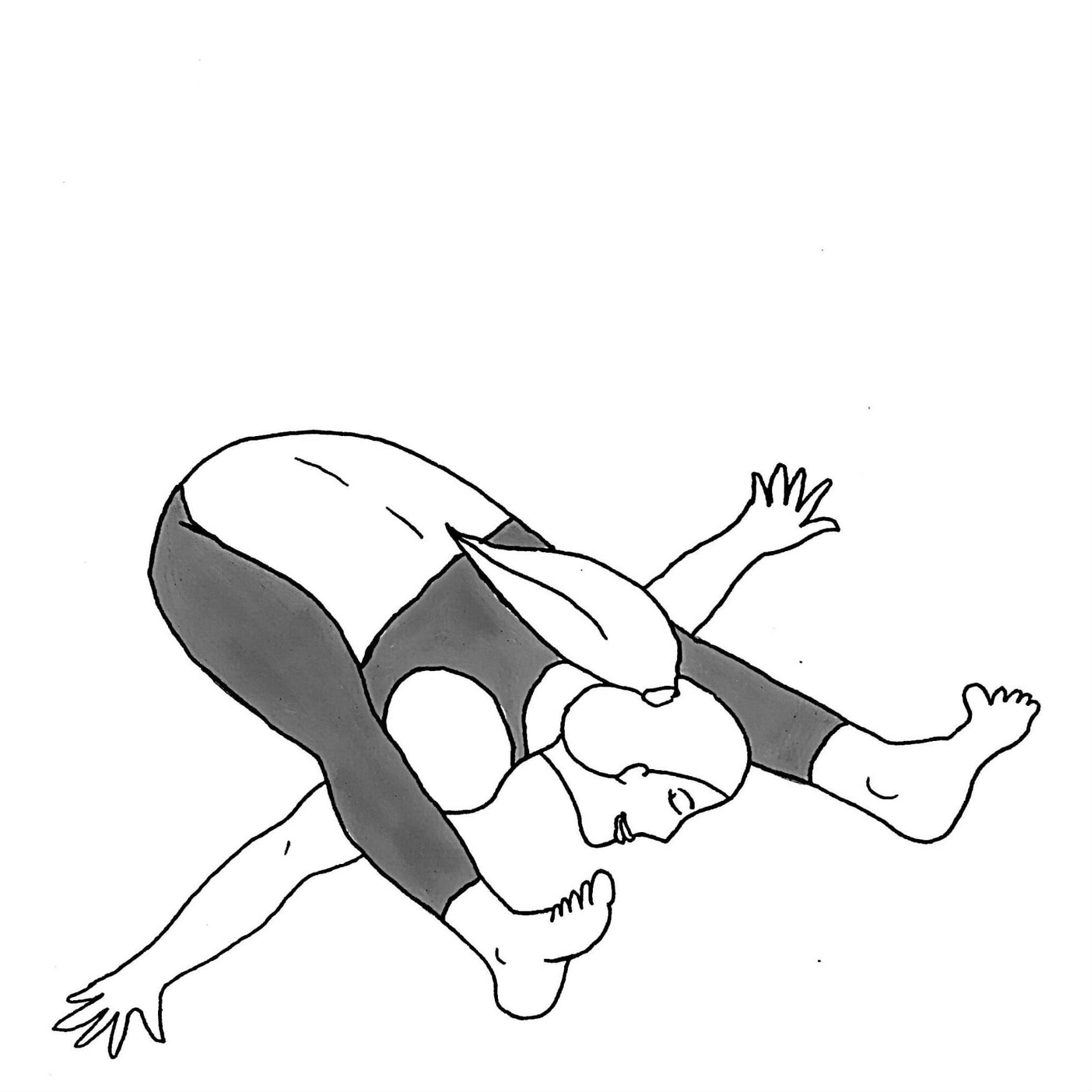 Tortoise Pose - Supta Kurmasana