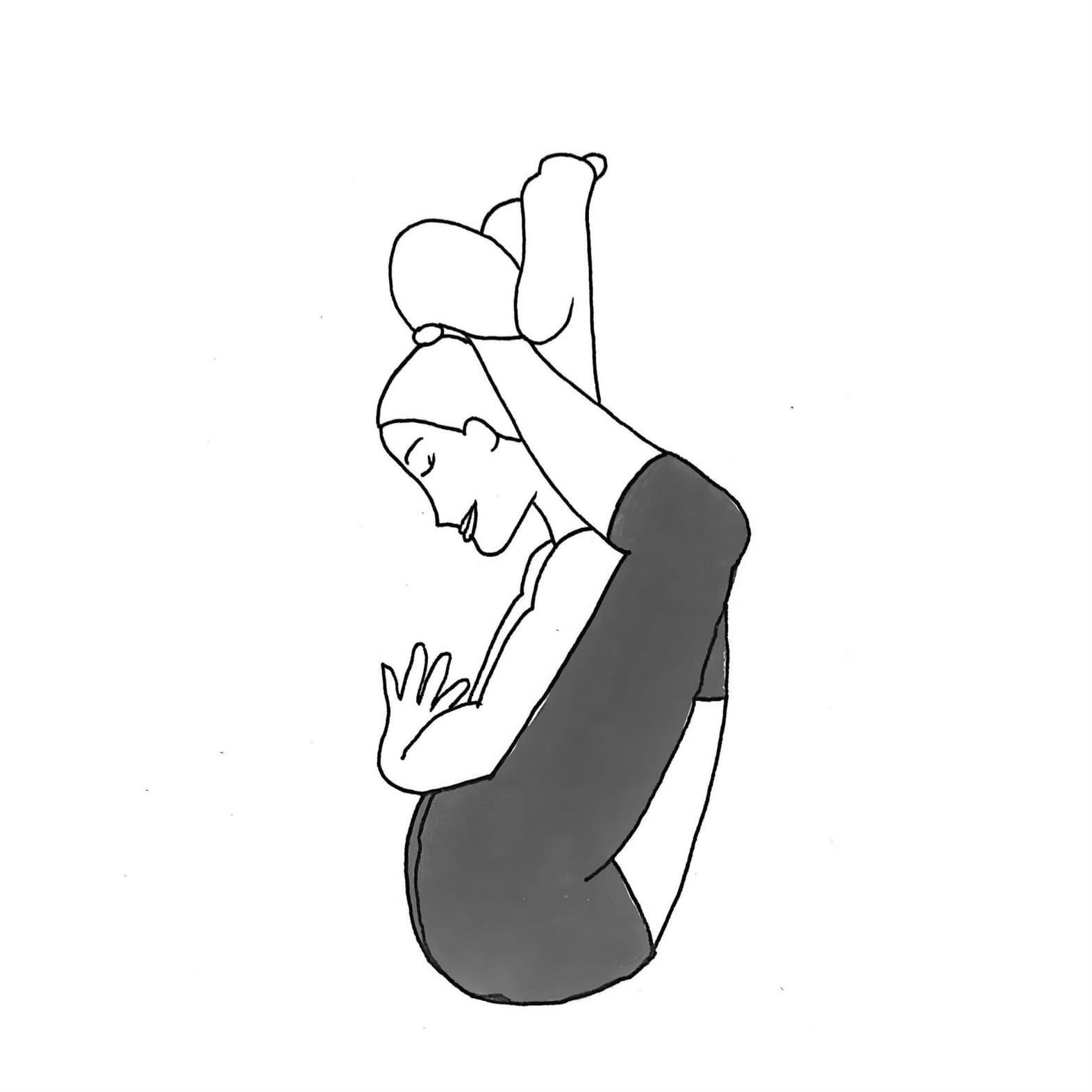 Two Feet to Head Pose A - Dwi Pada Sirsasana A