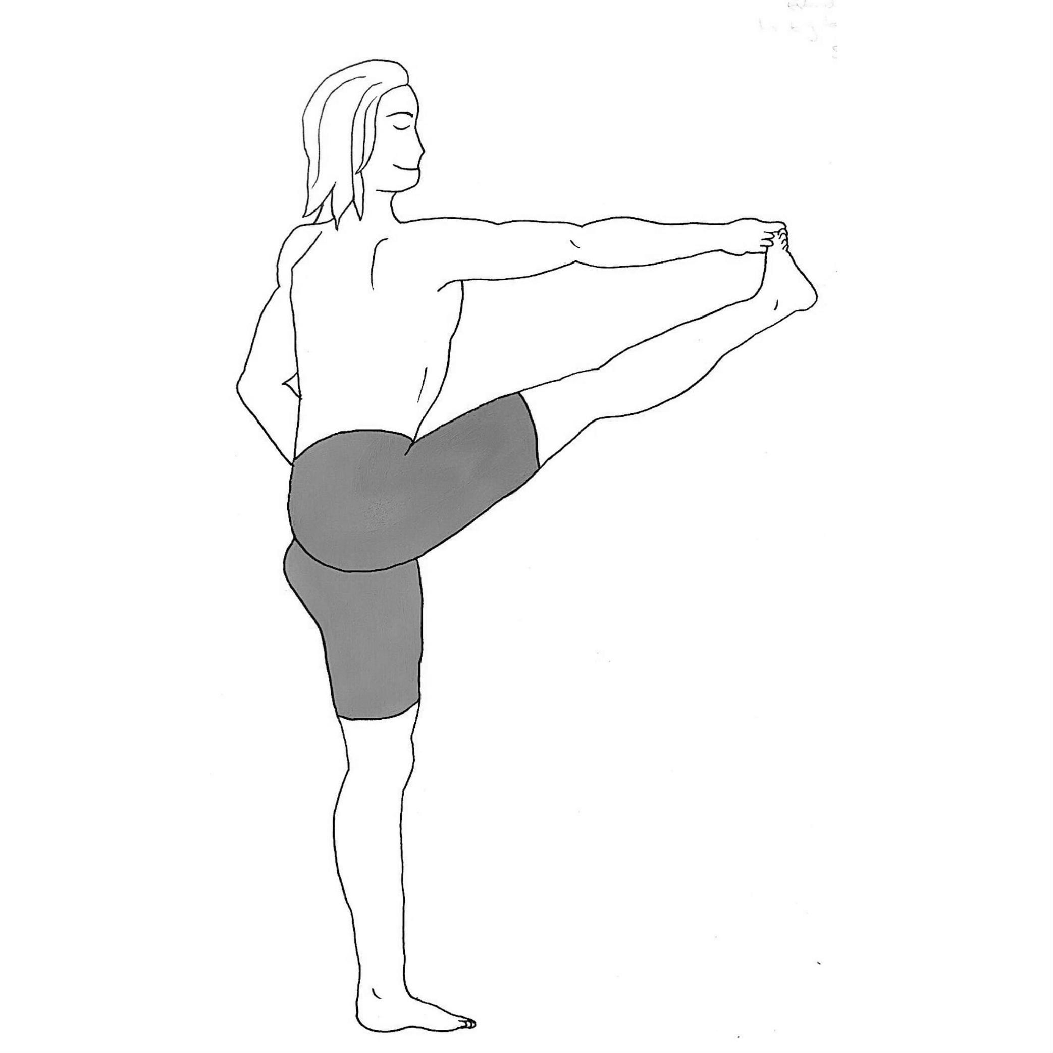 Extended Hand to Big Toe Pose A - Utthita Hasta Padangustasana A