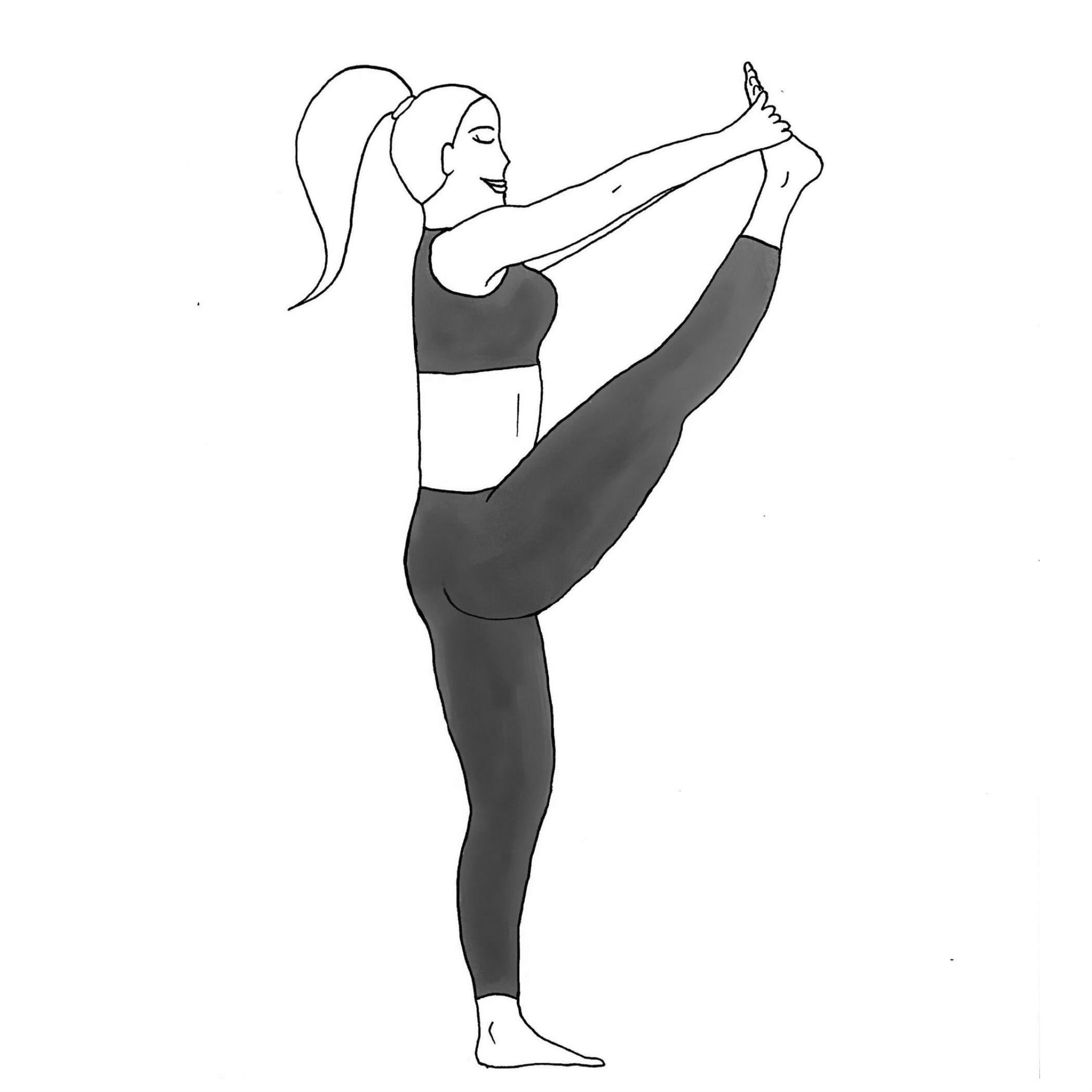 Extended Hand to Big Toe Pose C - Utthita Hasta Padangustasana C