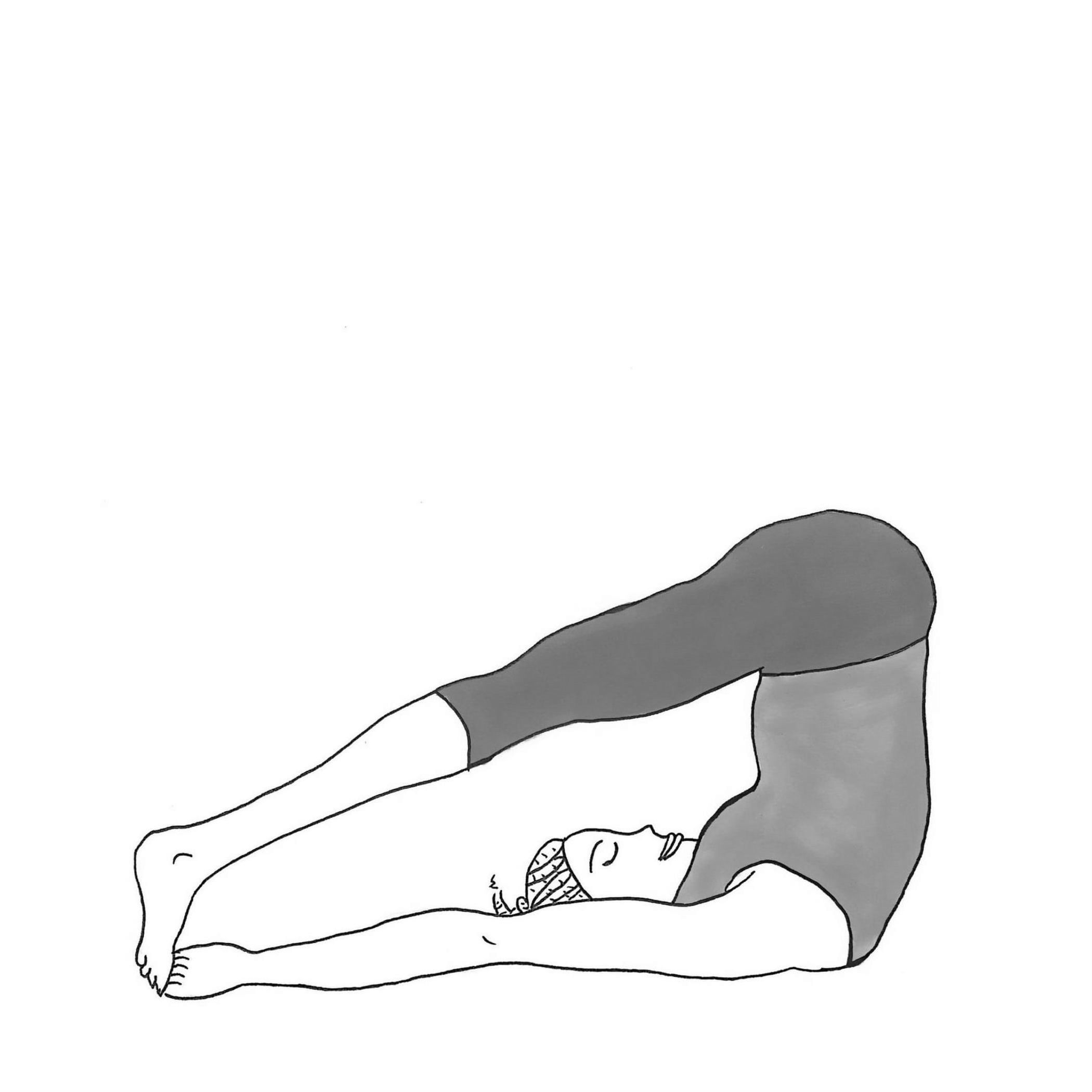 Reclining Both Feet Big Toe Pose - Supta Ubhaya Padangusthasana