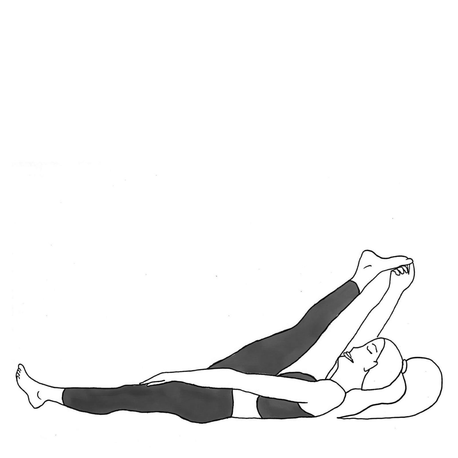 Reclining Big Toe Pose C - Supta Padangusthasana C