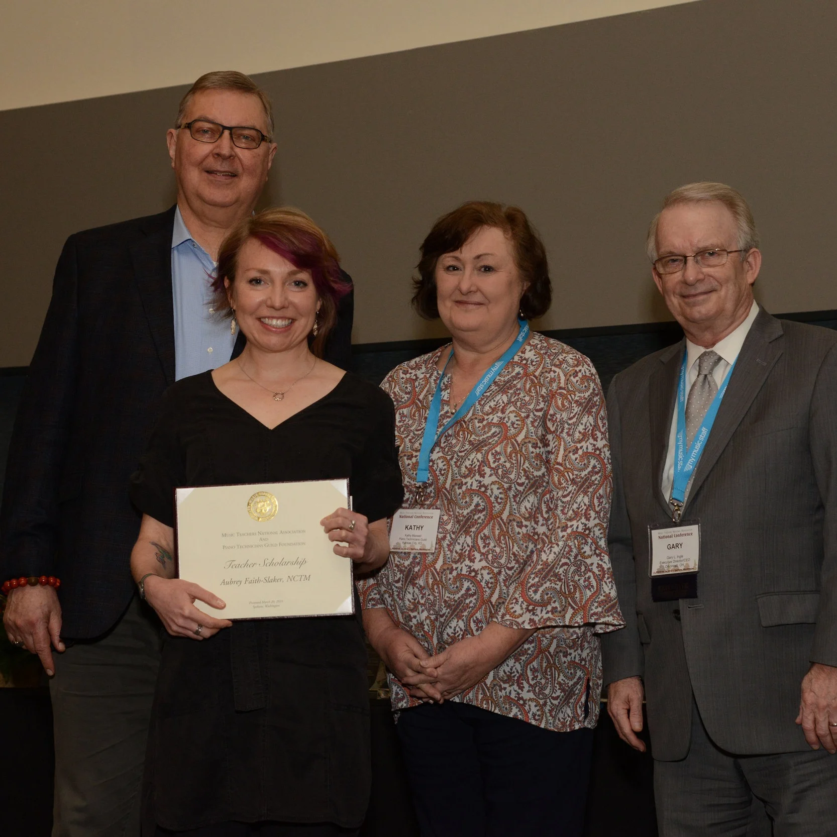 Piano Technician’s Guild Scholarship, MTNA, 2019.
