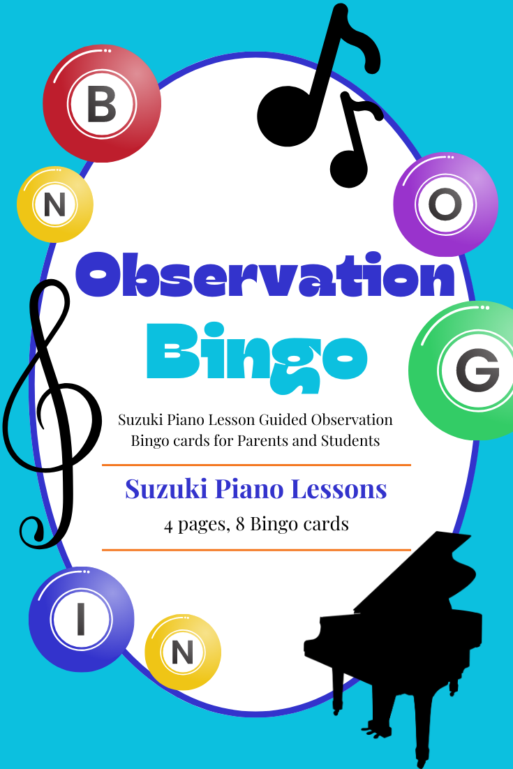 Observation Bingo Cards for Parent and Student Observers