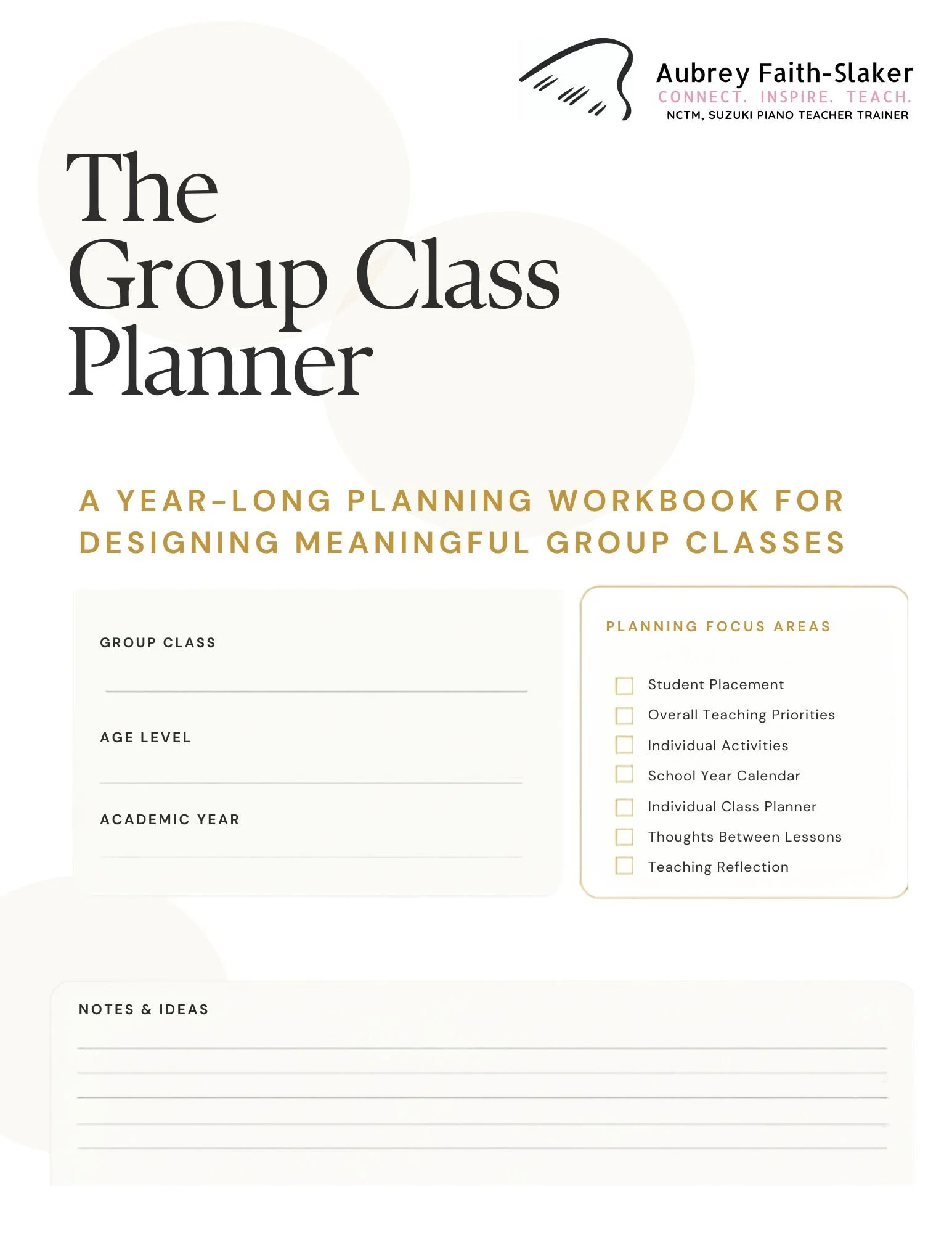 Year-Long Group Class Planning Workbook