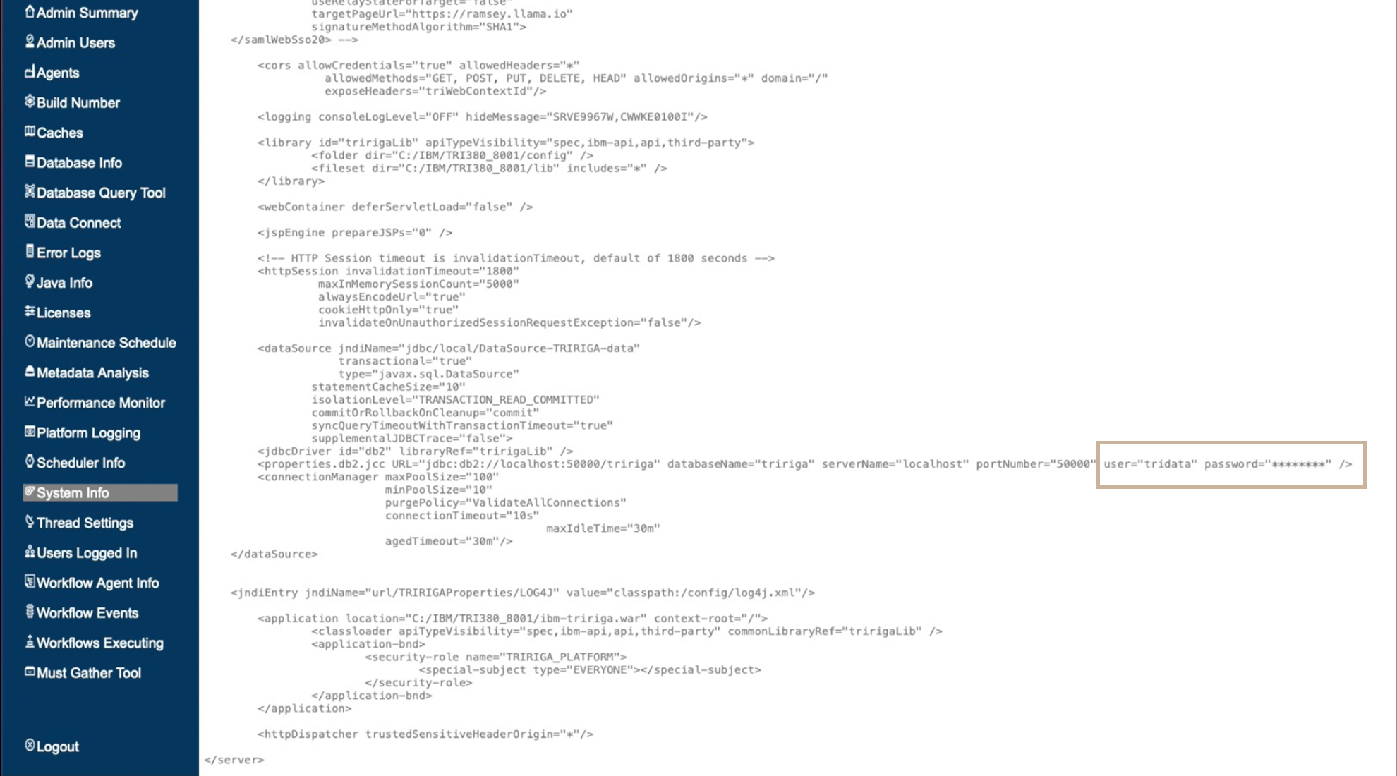 Encode your TRIRIGA database passwords using Security Utility tool