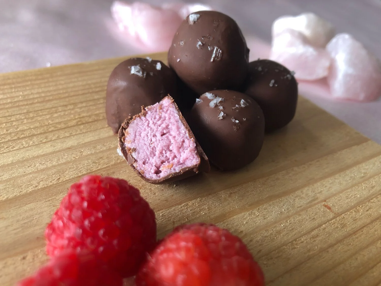 Raspberry Chocolate Bombs