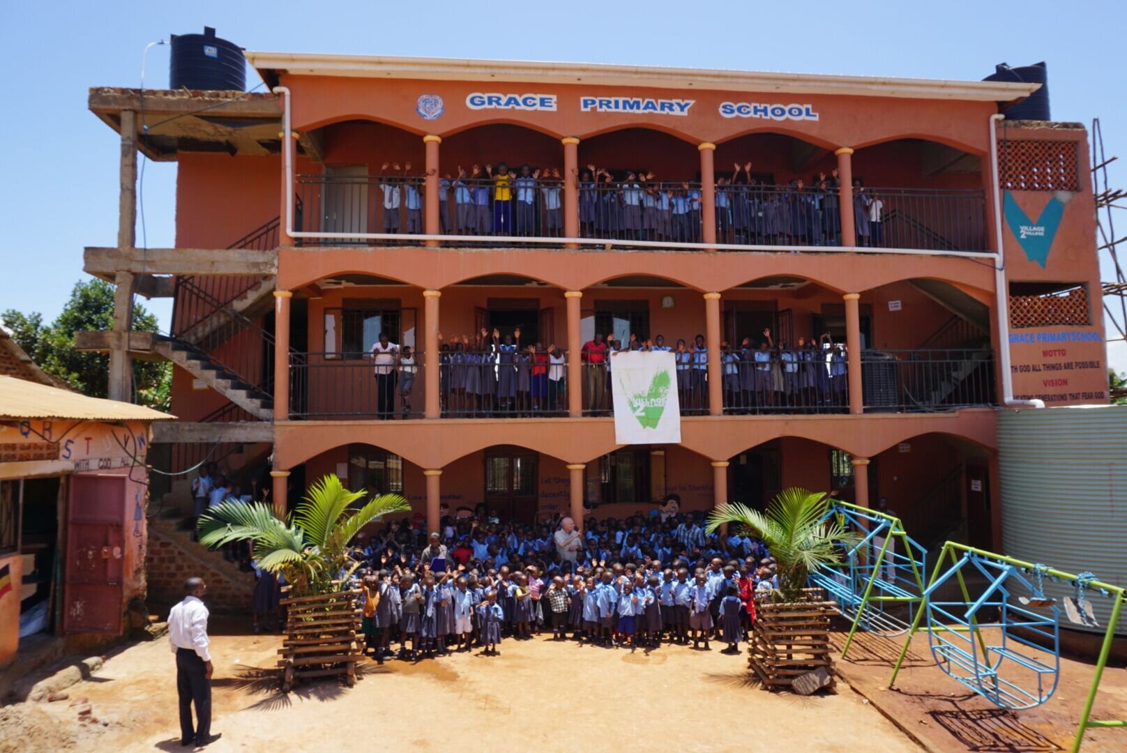  The Students at the Grace School in the village of Ganda, Uganda. 