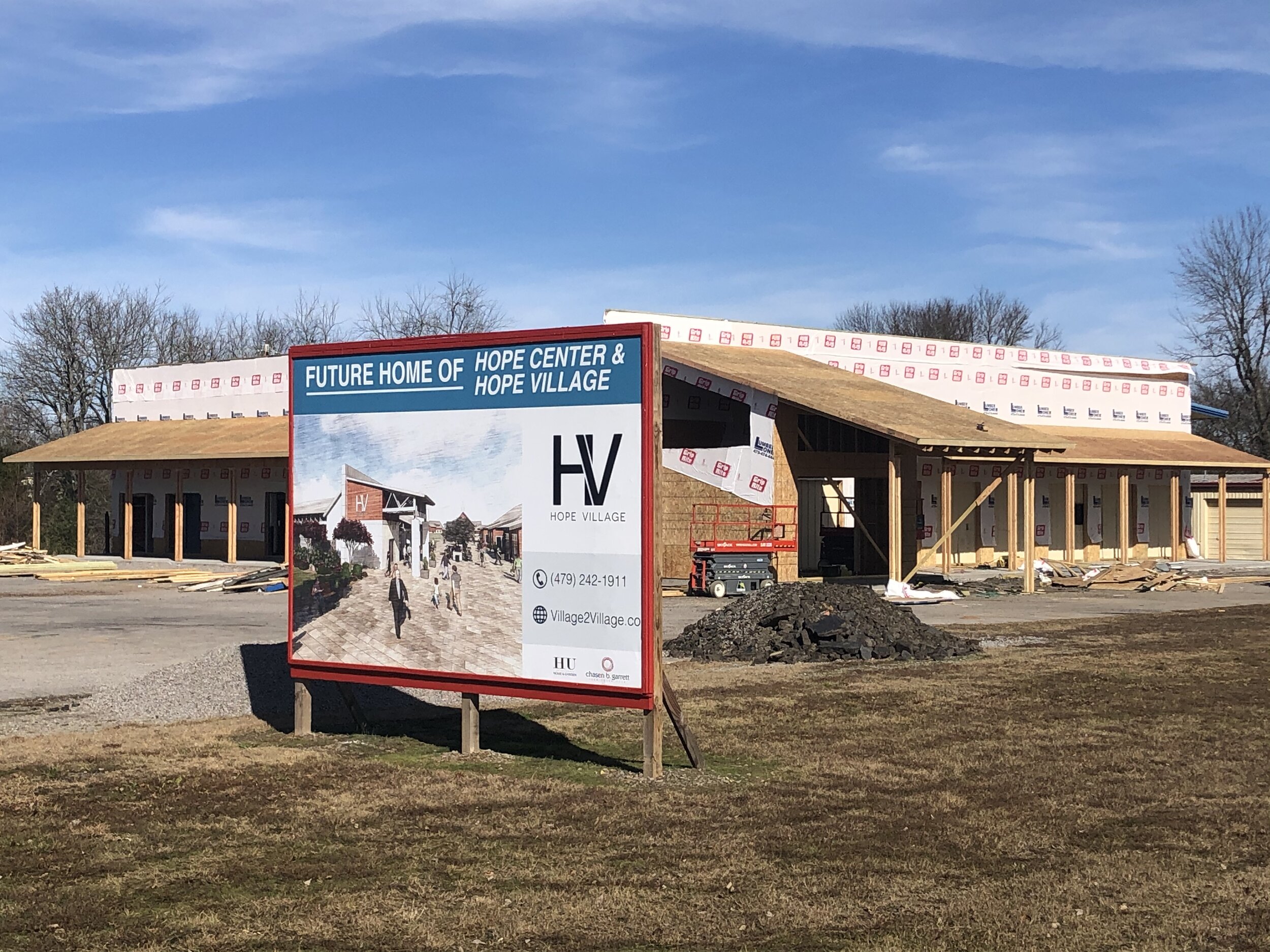  The construction of the new Hope Center at the Hope Village USA campus. 