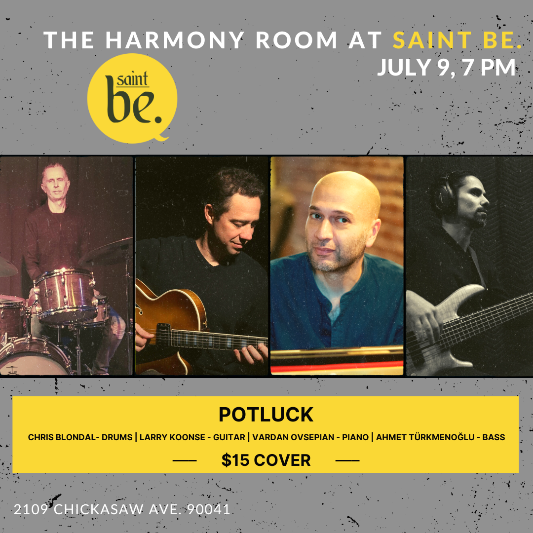 Saturday, July 9 - The Harmony Room Welcomes music collective 'Potluck' to the Stage!