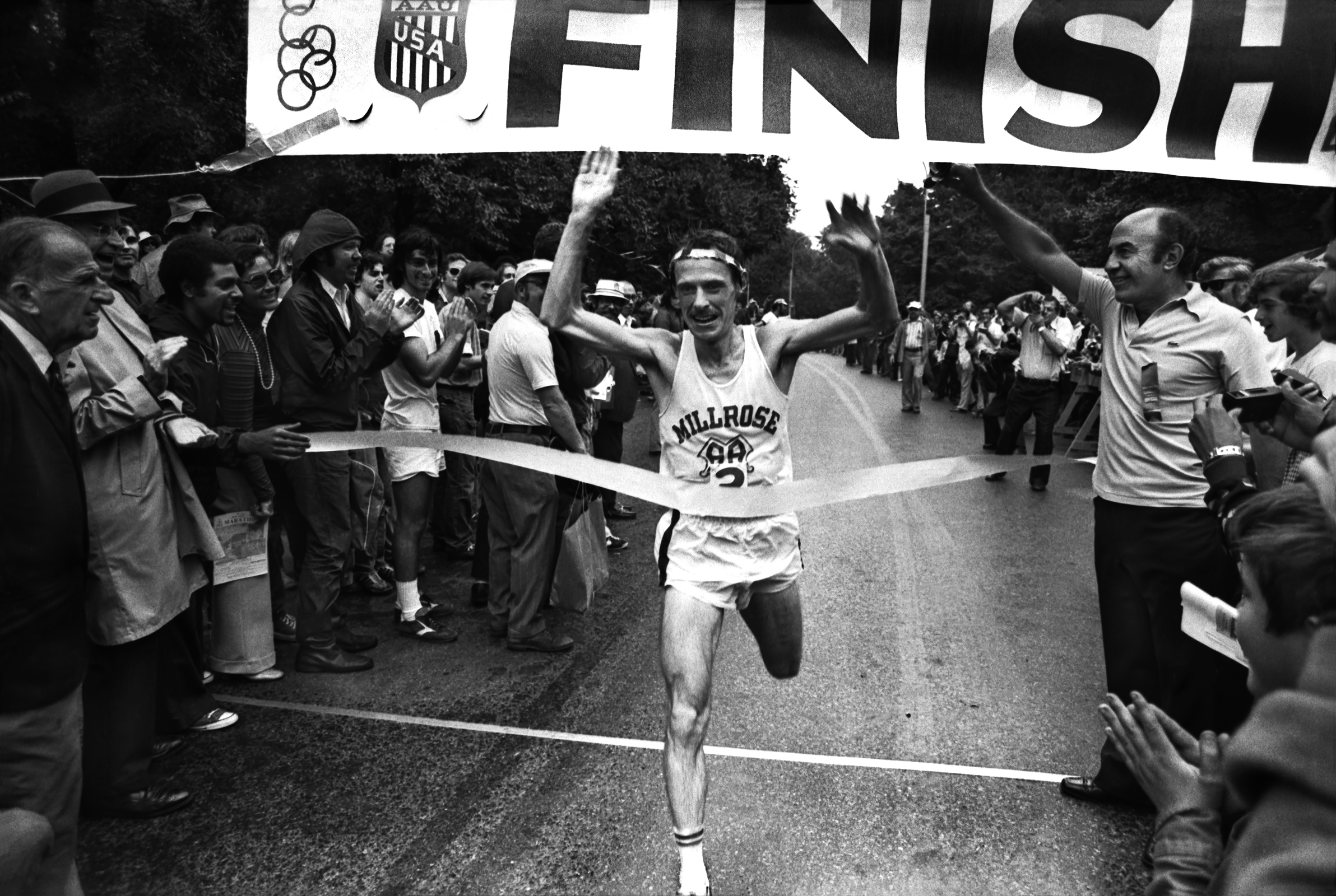 norbert sander winning the NYC marathon, 1974