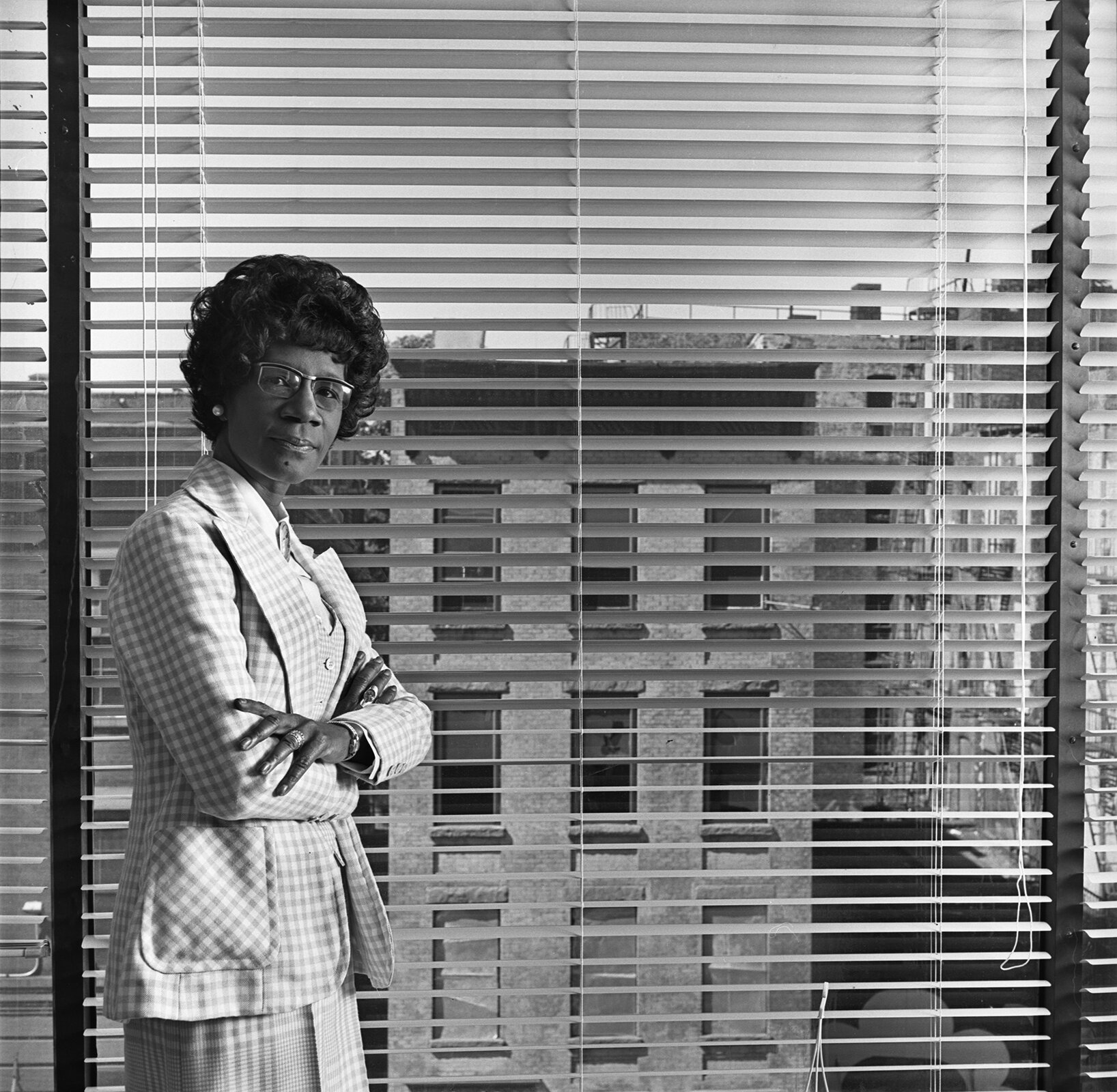 congresswoman shirley chisolm, at her bedford-stuyvesant offices, brooklyn