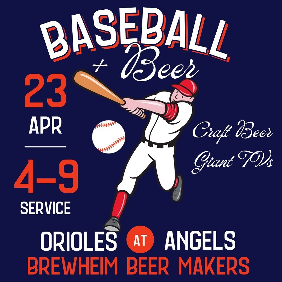 Watch Angels Baseball at Brewheim!

Catch us tonight @brewheim for @angels baseball, cold beer + great food! Brewheim has Giant TVs to catch the game and we&rsquo;re bringing all your CG Favorites!

Service: 4pm - 9pm
First Pitch: 6:38pm

📍 @brewhei