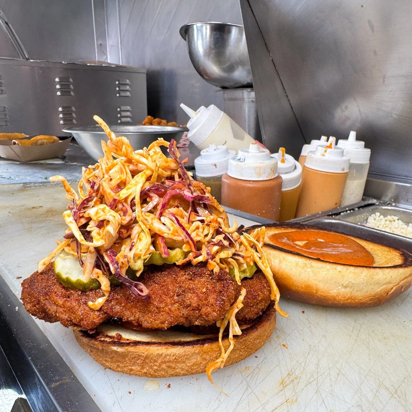 Catch us this week Thursday- Sunday!

Thursday: 4-9pm
📍 @everywherebeerco 

Friday-Sunday
📍 @brewery_x 

🚐 @cg.mobilekitchen 

#foodies #family #weekend #events #anaheim