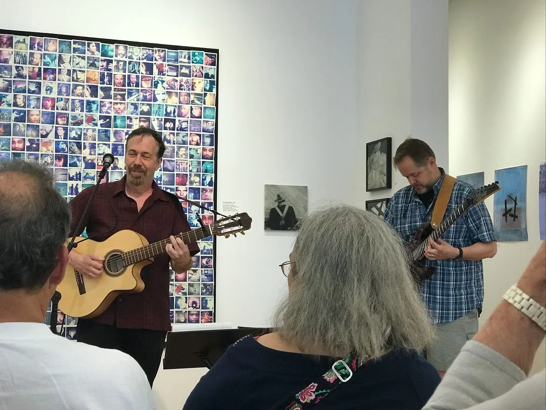 Andy with Rich Dashnaw at the Upstream Gallery, Hastings