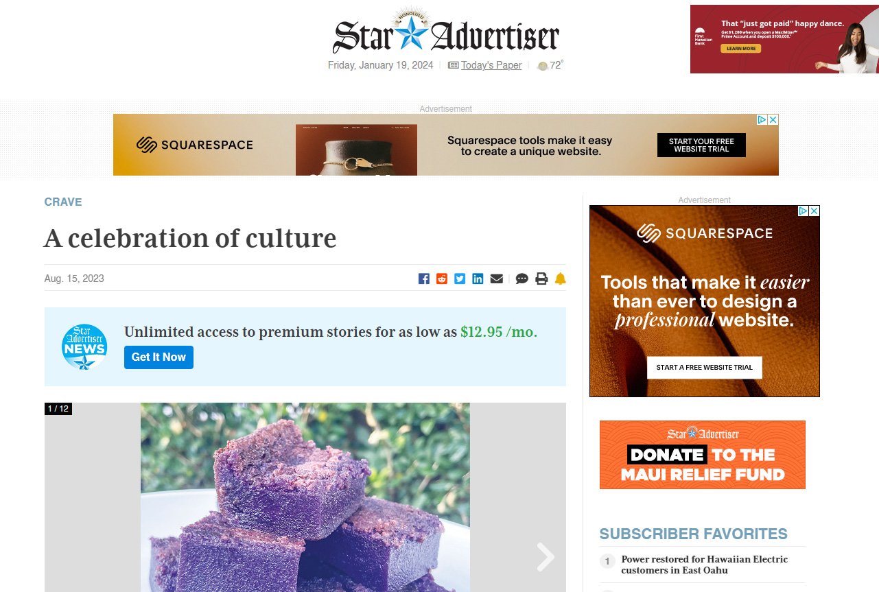 Star Advertiser - Crave - A Celebration of Culture - 2023