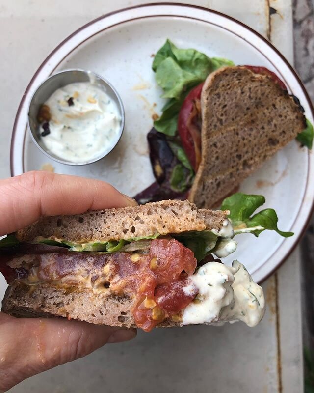 i dip the gf BLT extra B into the vegan cashew ranch and that&rsquo;s who i am. hello!