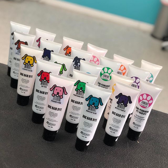 Who&rsquo;s ready for some COLOR?!
❤️🧡💛💚💙💜
#color #opawz #creativegrooming
