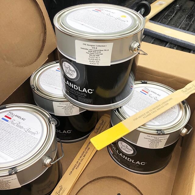 A lucky/favorite client&rsquo;s pantry is about to get a major upgrade thanks to @finepaintsofeurope 💛💛💛