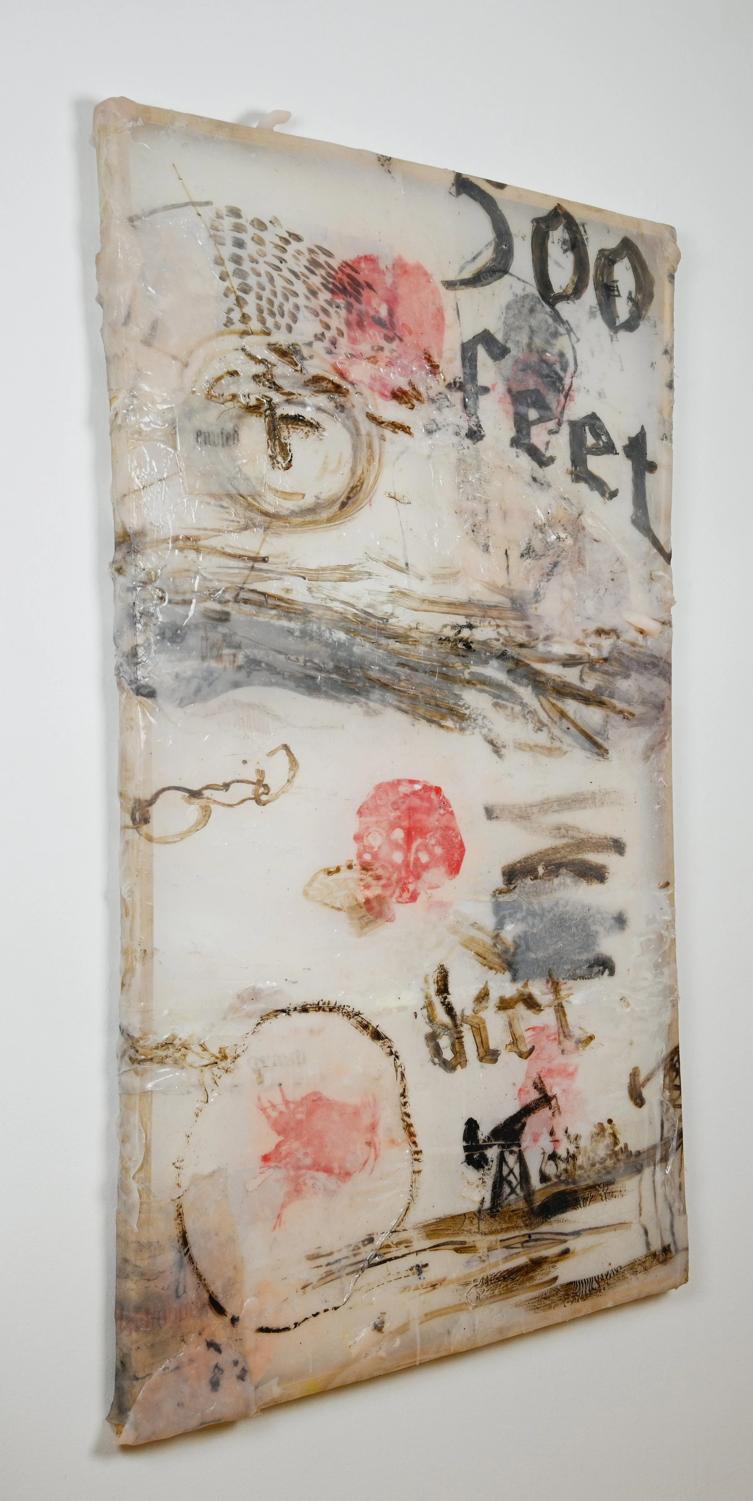 Only layers of cracked dirt 2024 Screenprint and asphaltum painting on cast silicone, cast polyurethane From solo exhibition Sallow at Hair and Nails Gallery, Minneapolis 2024 Photographed by Emma Beatrez