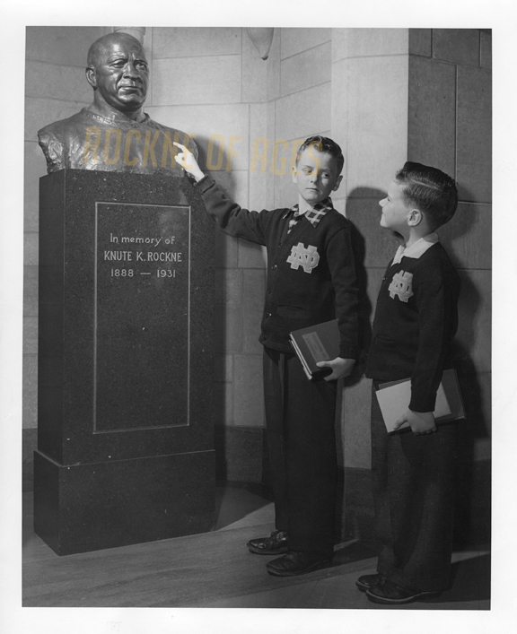  The Knute Rockne Memorial statue. 