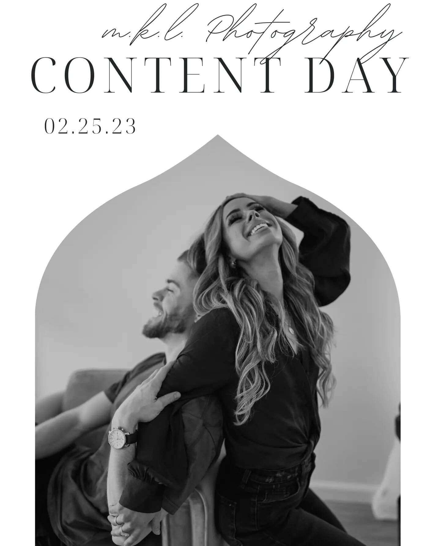 Save the date 

02. 25. 23

*Attention*
Photographers &amp; videogroahers
We're Stoked to be announcing  some more details SOON about our very own content day at the STUDIO!

Stay tuned!