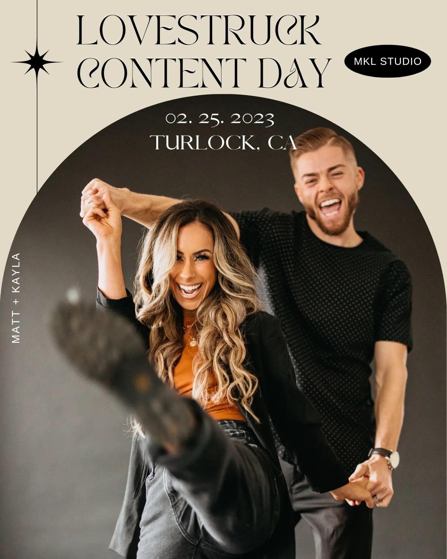 L O V E  S T R U C K 
content day 02. 25. 23 

Tickets are live! Kayla &amp; I are so excited and honored to launch our first content day in our very own studio! 
Only 8 photographer/videographers will have the chance to come capture, create, and lea