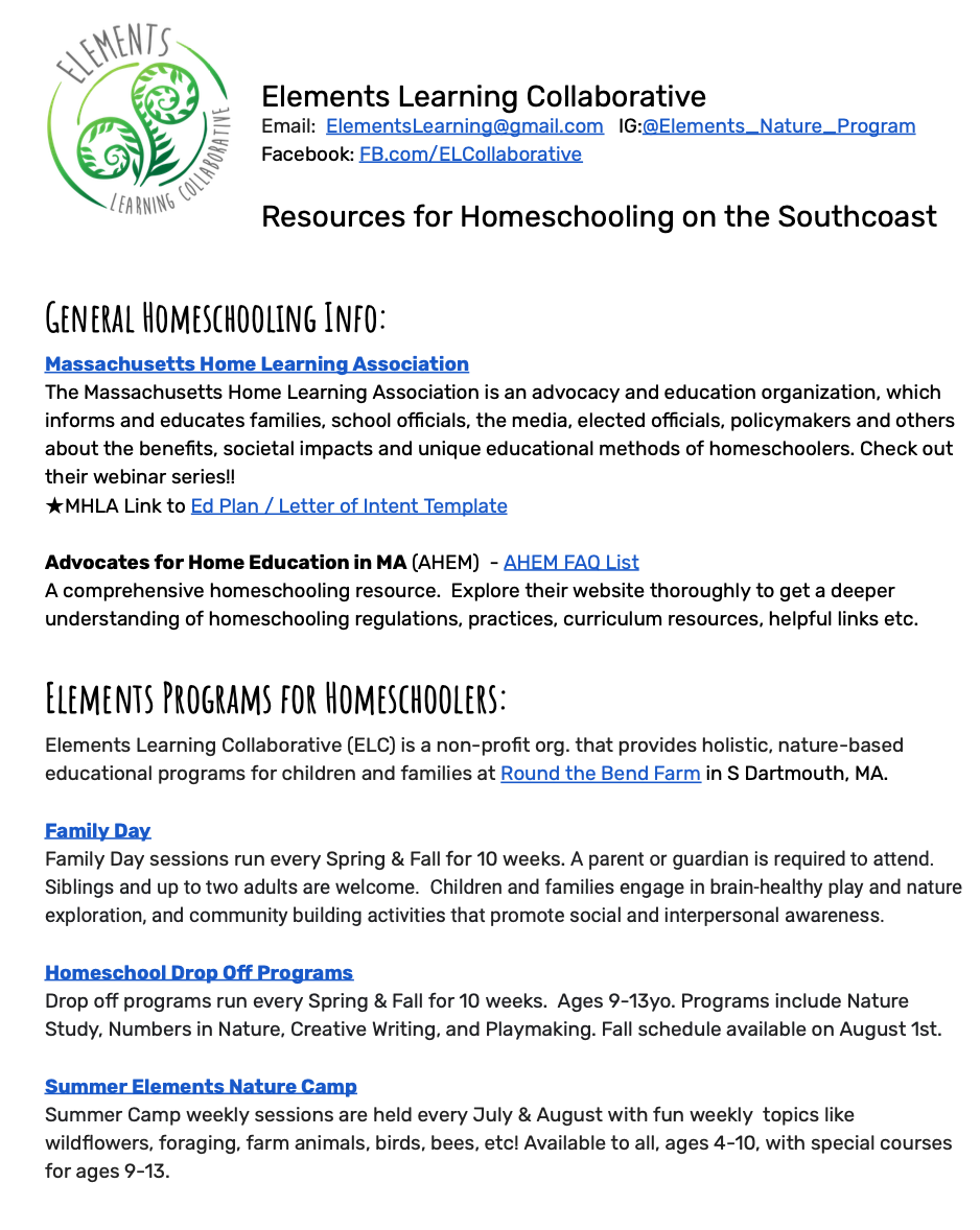 Homeschooling Support — Elements Learning Collaborative