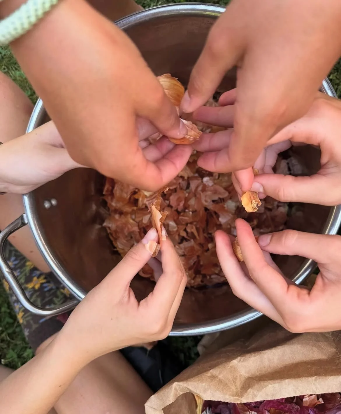 Day 2 of Natural Dye camp with Korie of @fallingofftrees !! 

This is our third year collaborating! Korie understands and aligns so whole heartedly with our Elements mission and philosophy! This was a WONDER-FULL week at camp!! 

#naturaldye #plantba