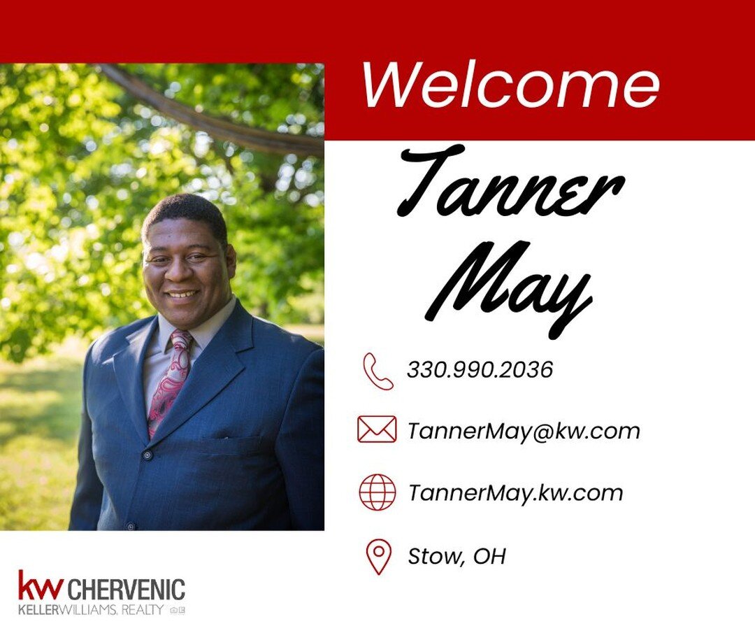Join us in welcoming Tanner May to the KW Chervenic Family! 🥳