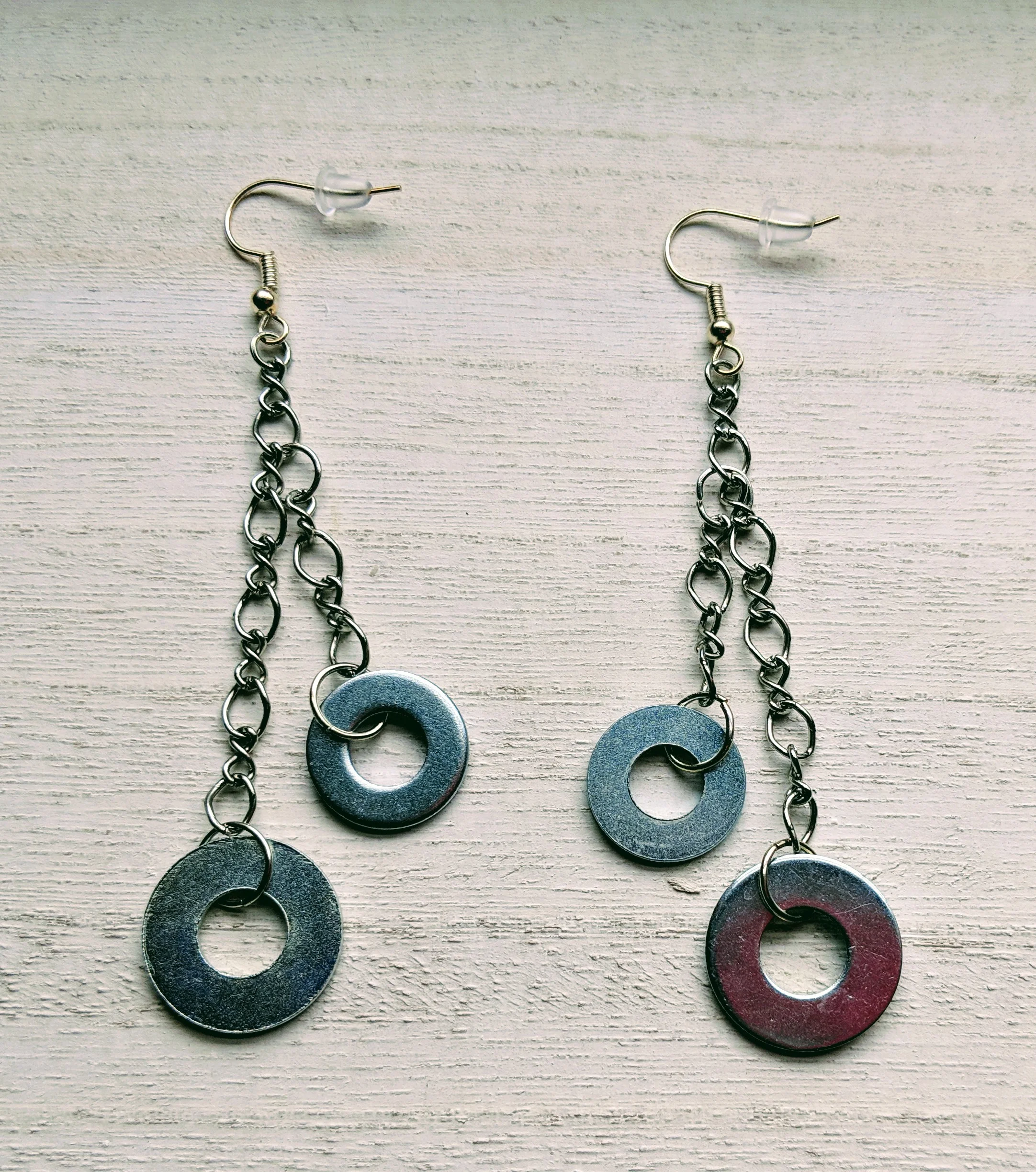 Silver Washer Earrings