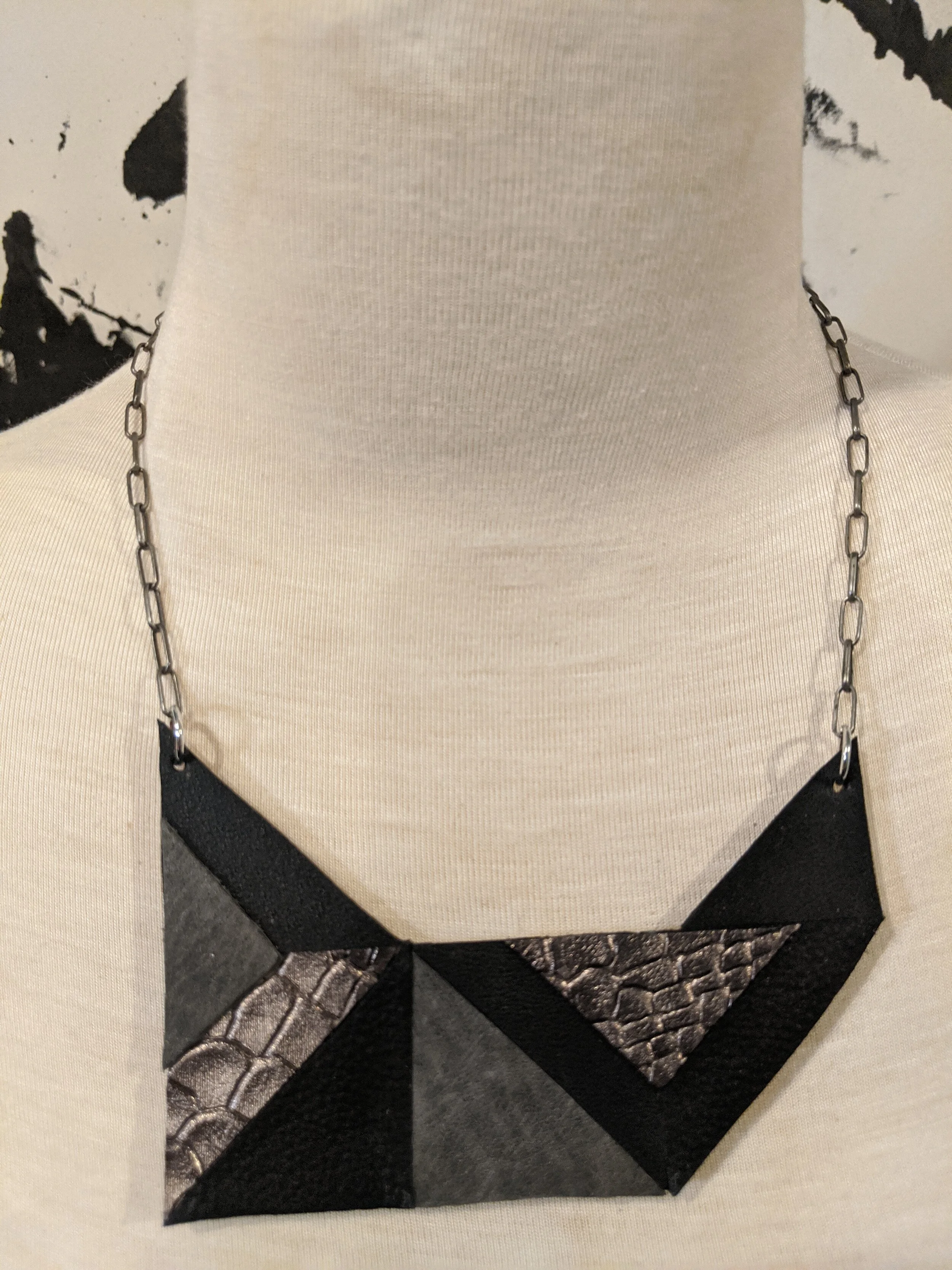 Black, Grey and Animal Print Necklace.jpg