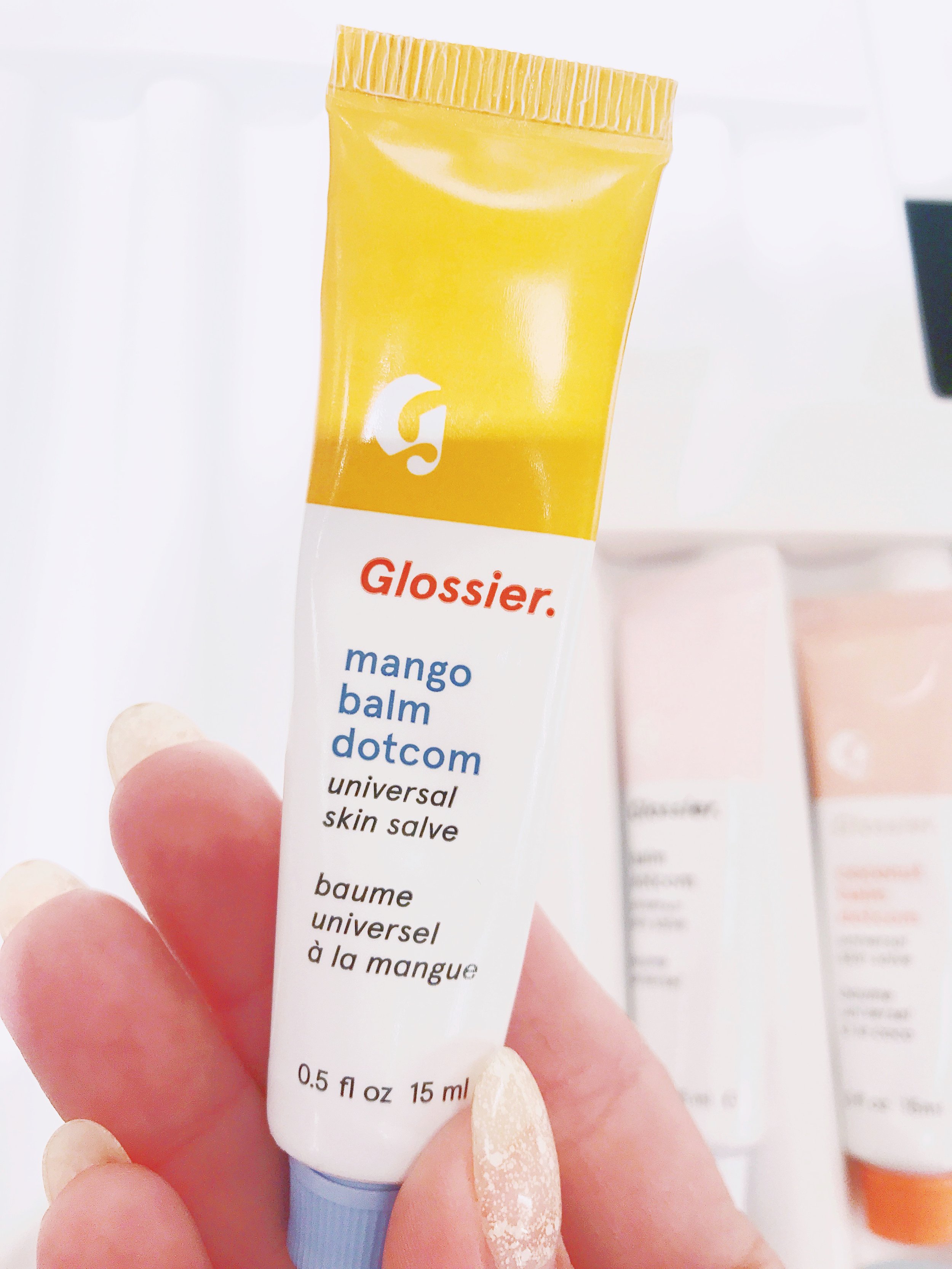 In Miami, we’d get free mangoes from neighbors, when their trees overproduced. This balm tastes like one of those fresh mangoes straight from the tree. It’s so delicious! Make sure to put this in your Glossier cart. (Photo credit: Natalia Yepes)