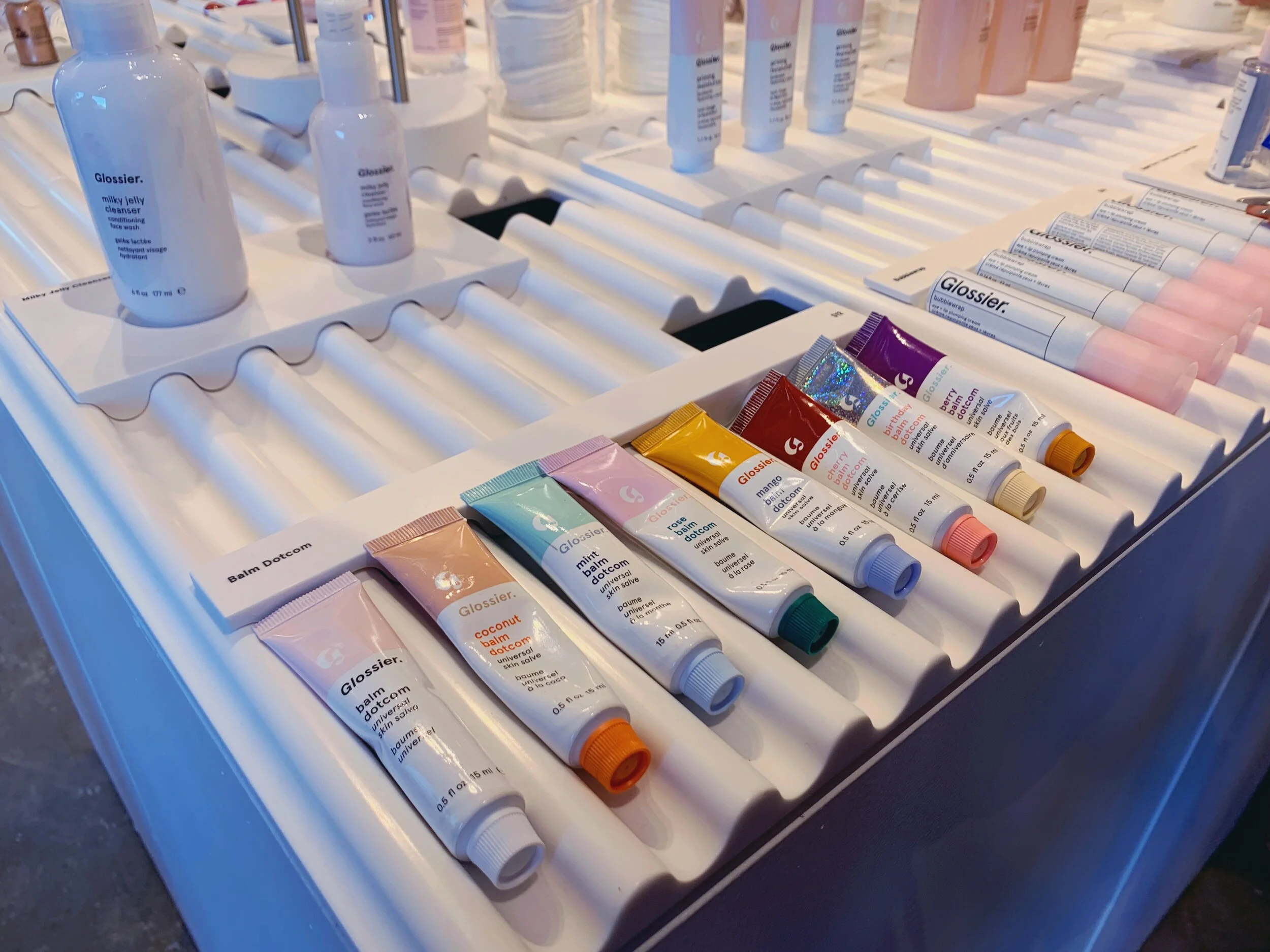 Look at the rainbow of balm dotcom! My favorite is birthday cake and mango. Mint and cherry are strong contenders though.