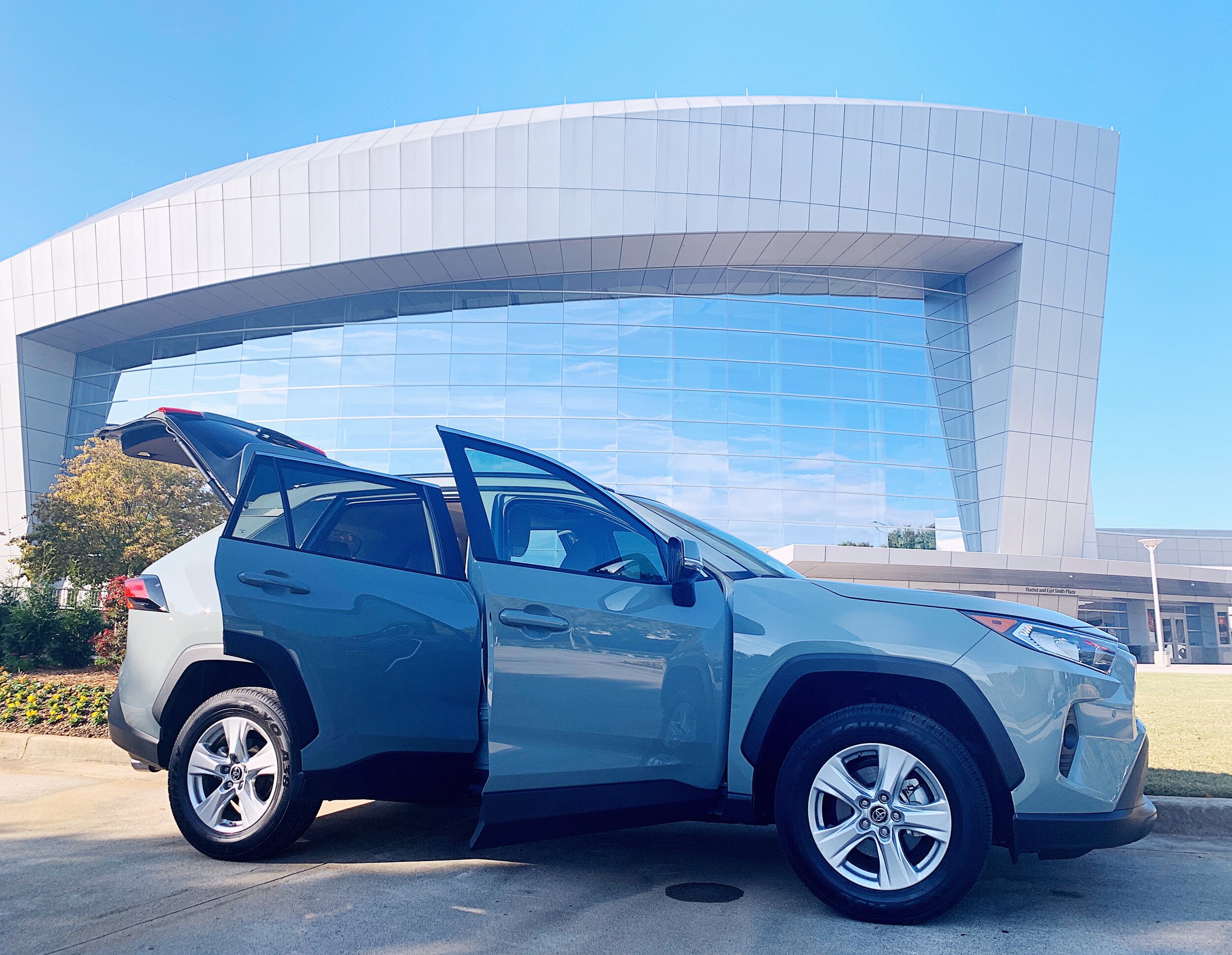 Recognize this building? I think we could survive the zombie apocalypse in the Rav4.