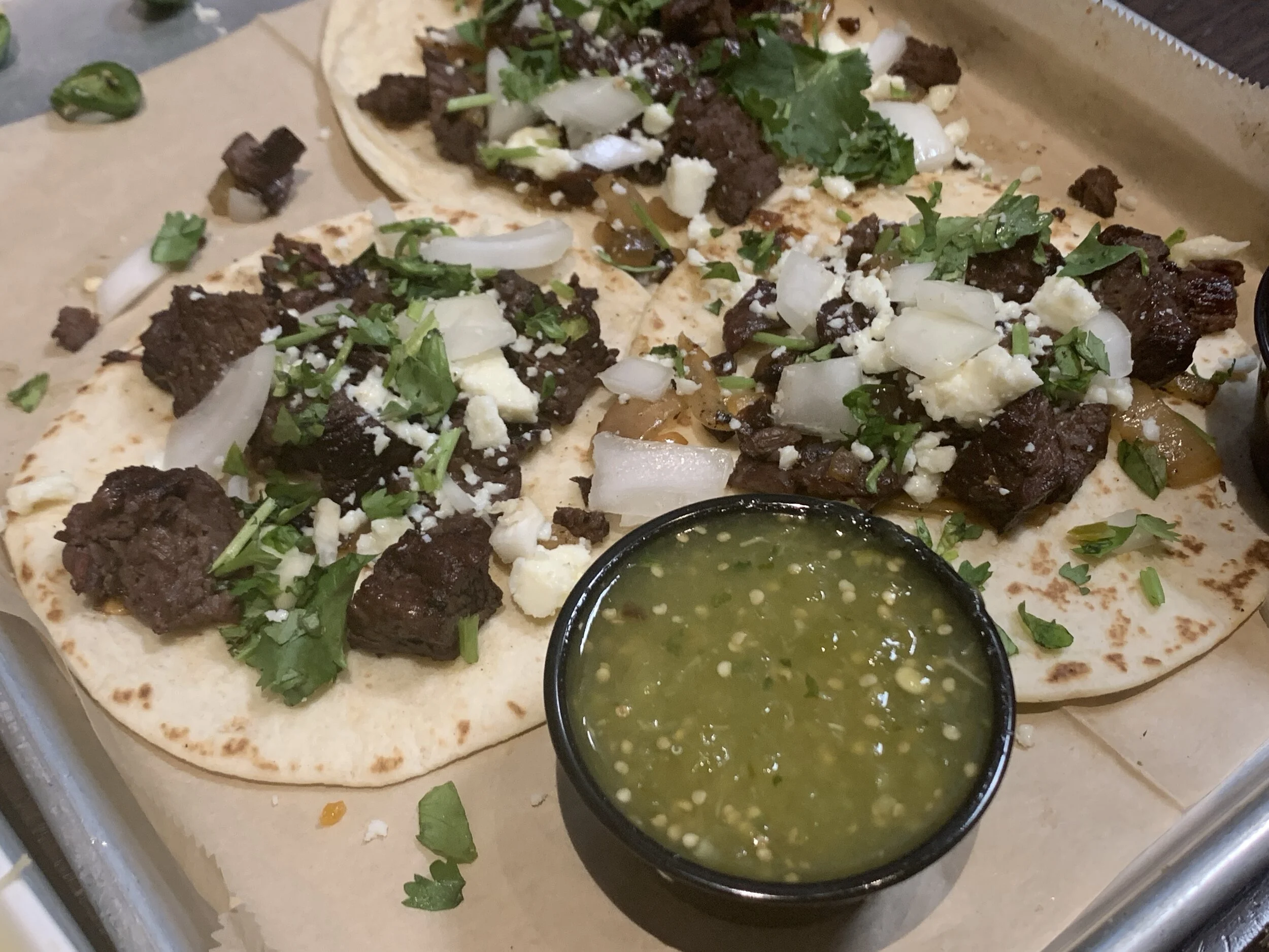 Street Tacos and queso (not pictured, but devoured) are a must. Of course, it is never as good as Texas, but it’s close enough when in Atlanta.