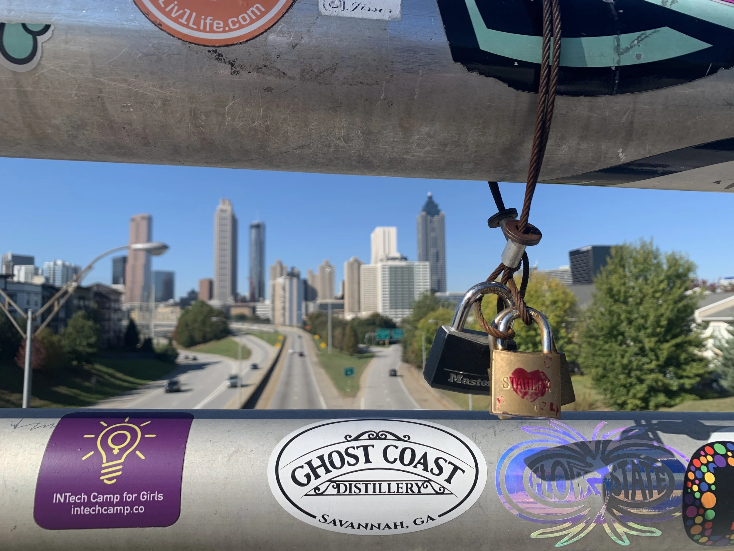 We love you, Atlanta! This is the view from the Jackson Street Bridge.