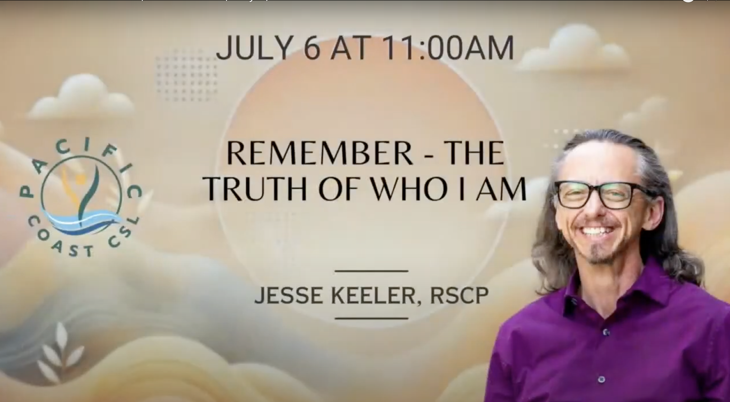 Guest talk at Pacific Coast Center for Spiritual Living, Seal Beach, CA. Jesse explores the question, What is the Truth of who I am, challenging listeners to look deeper than physical attributes and social labels. He emphasizes