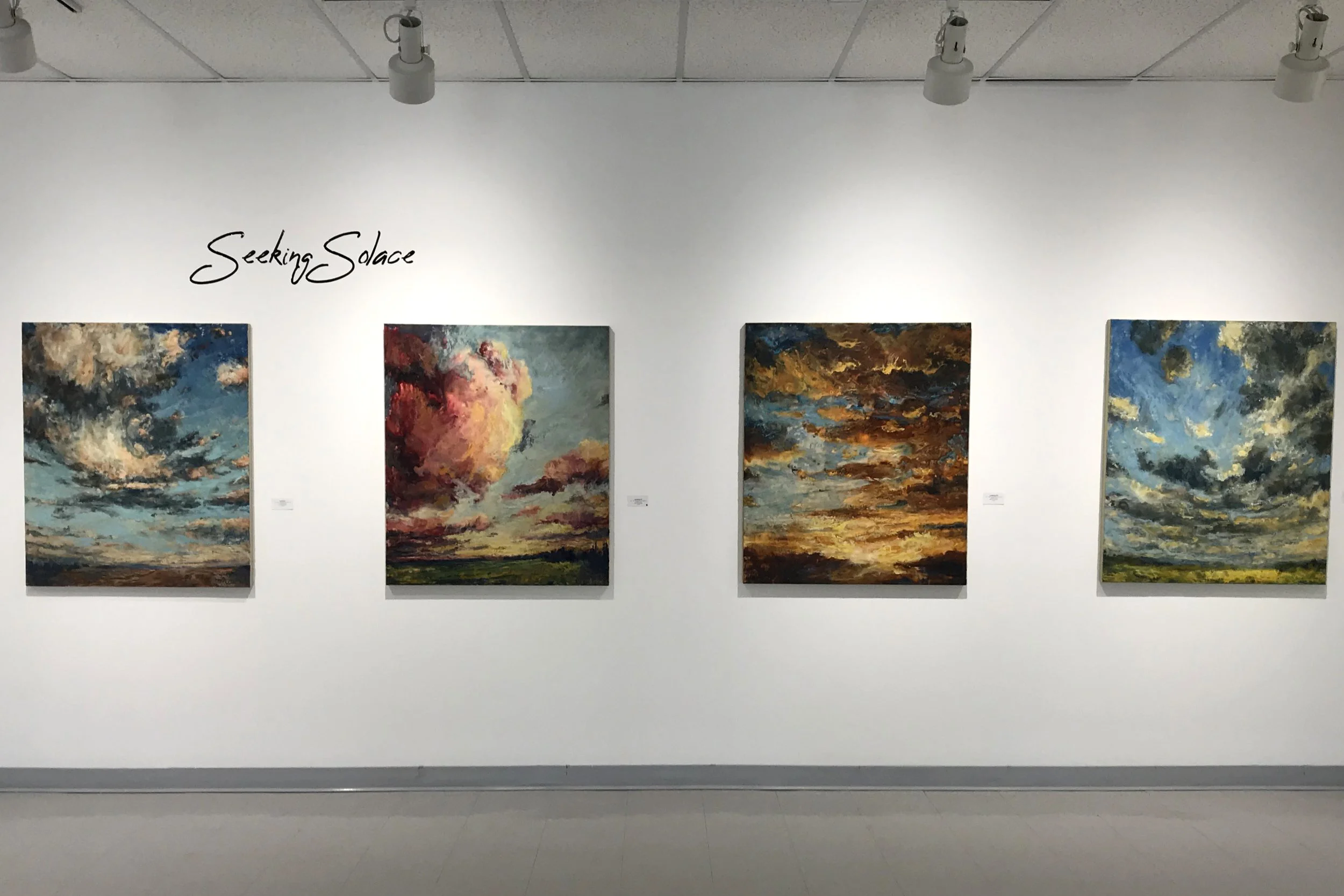 Feature Wall at "Seeking Solace" Exhibition, 2019