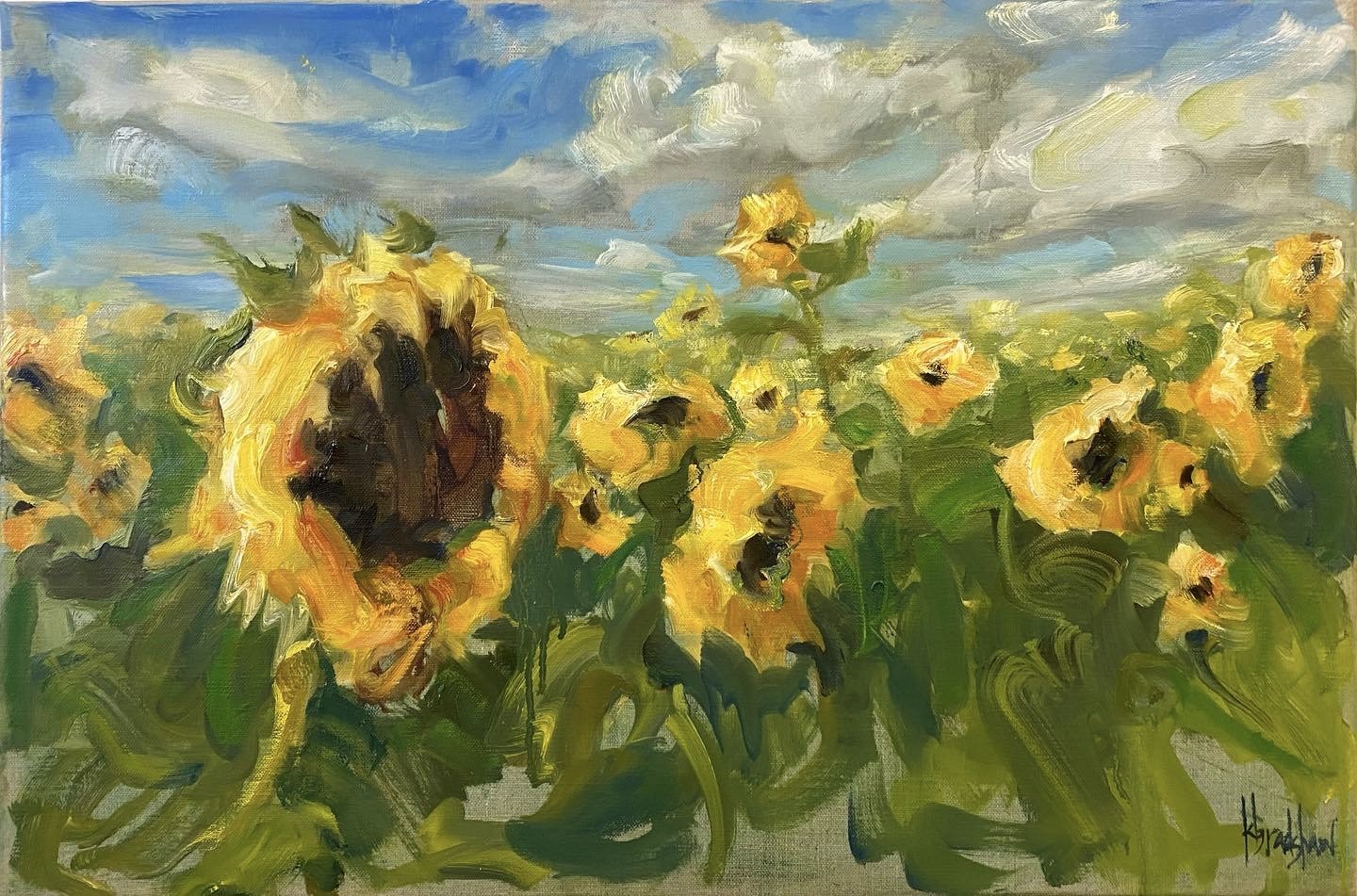 “Sunflower Field Near Orquevaux”