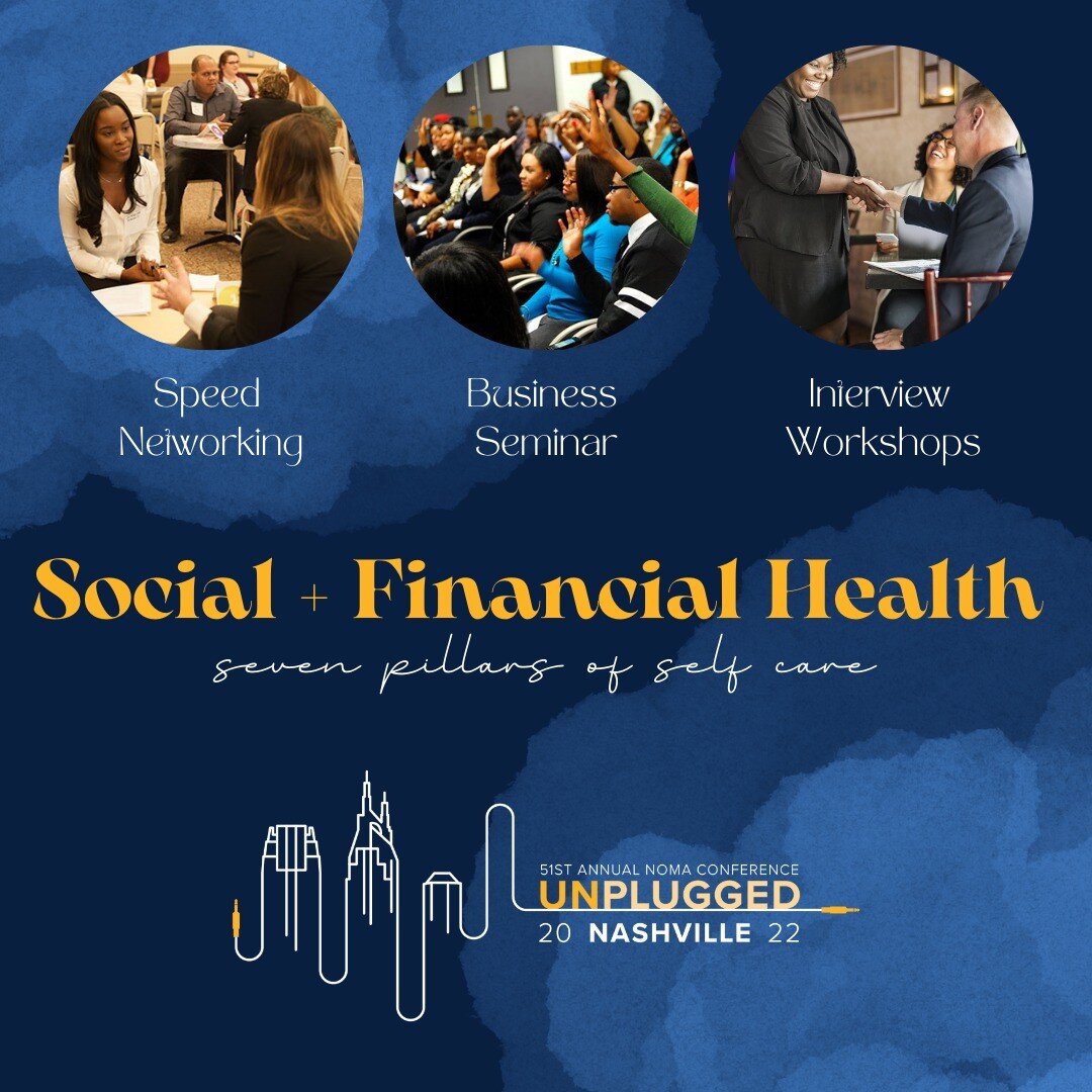 #nomanunplugged National Conference will continue on Friday, Oct. 28th with a focus on social + financial health. We encourage you to #unplug by joining one of the many programs/seminars we plan to offer as breakout sessions including - Financial Lit
